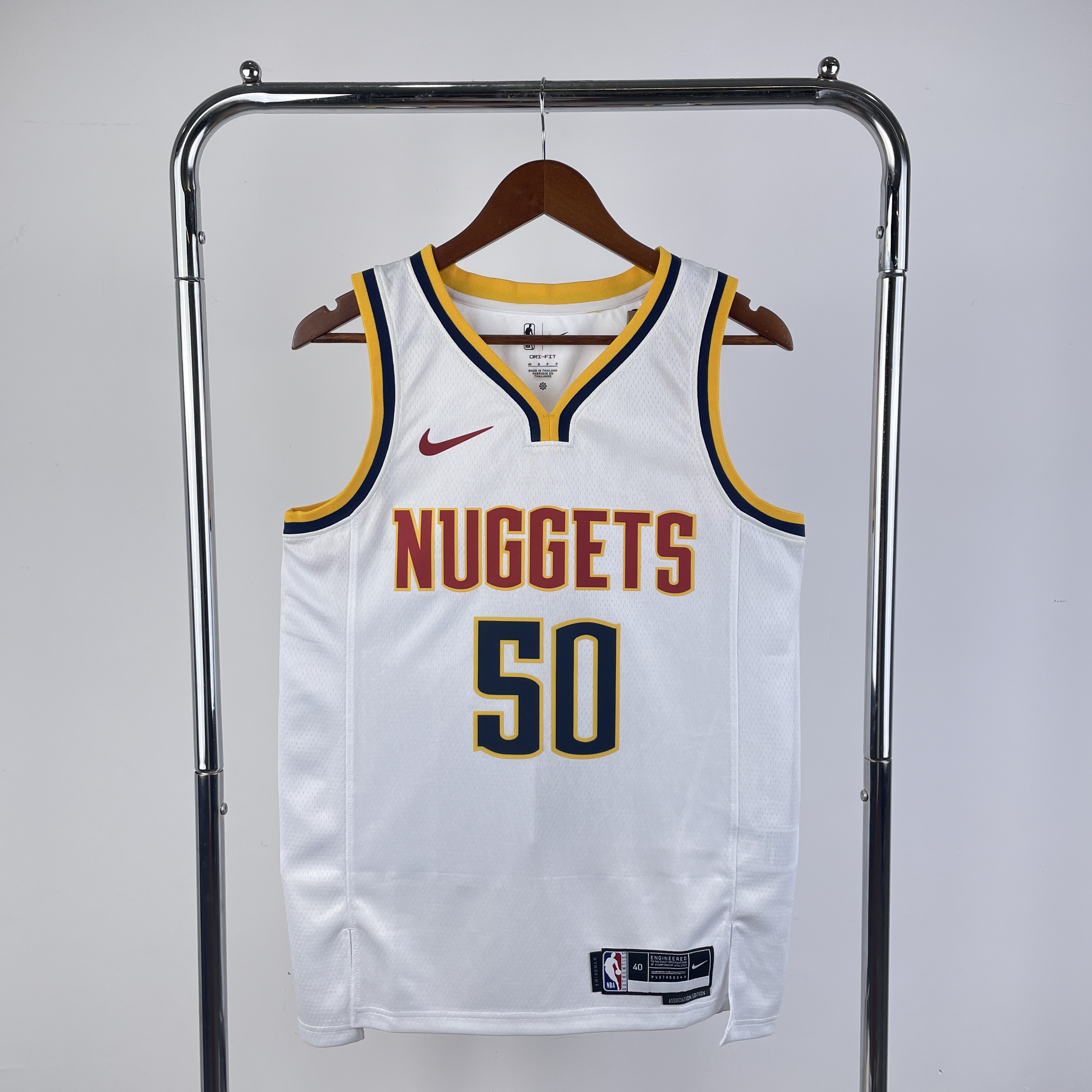 23 Season Denver Nuggets White  No.50 Gordon