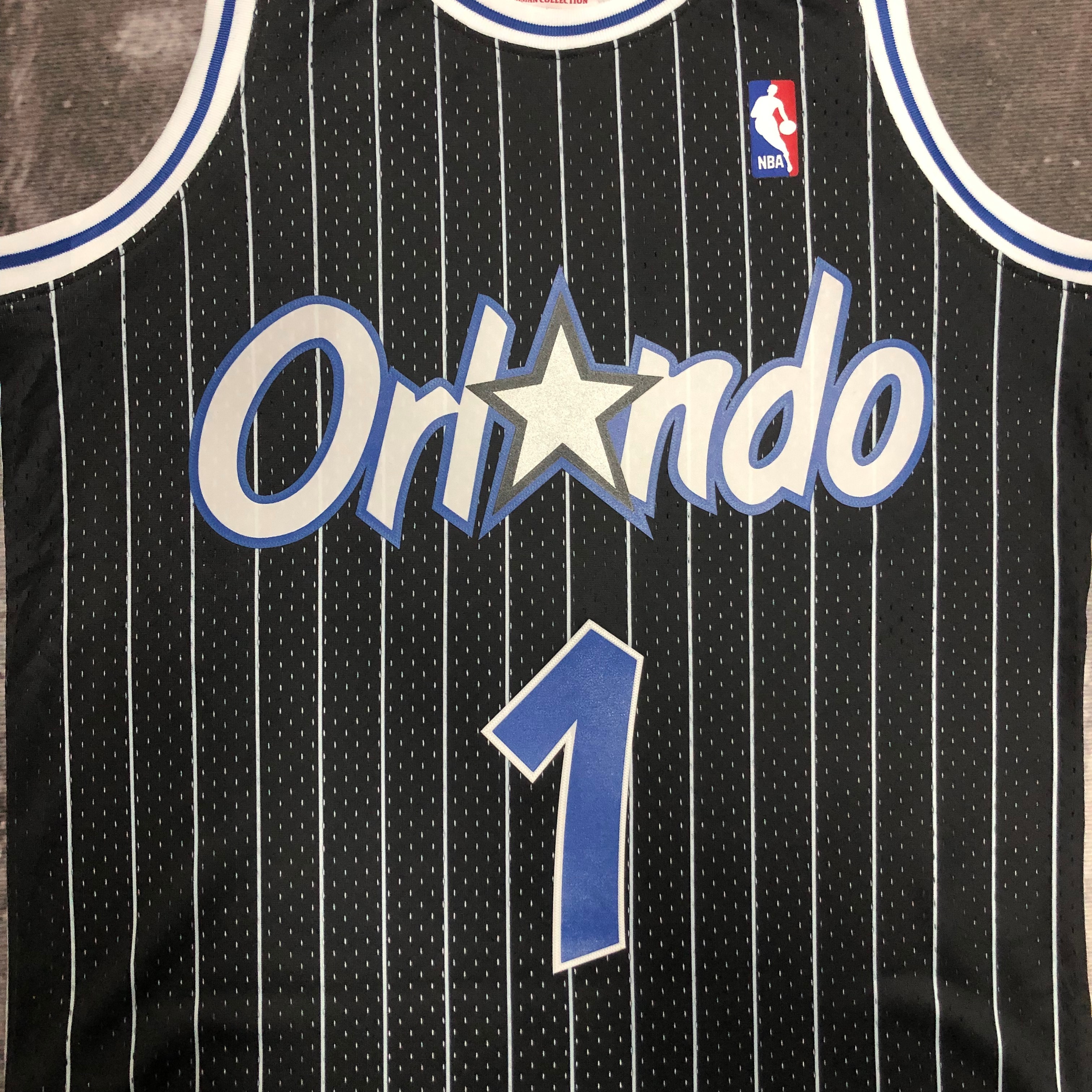MN Heat Press Retro: ORLANDO MAGIC Black No.1