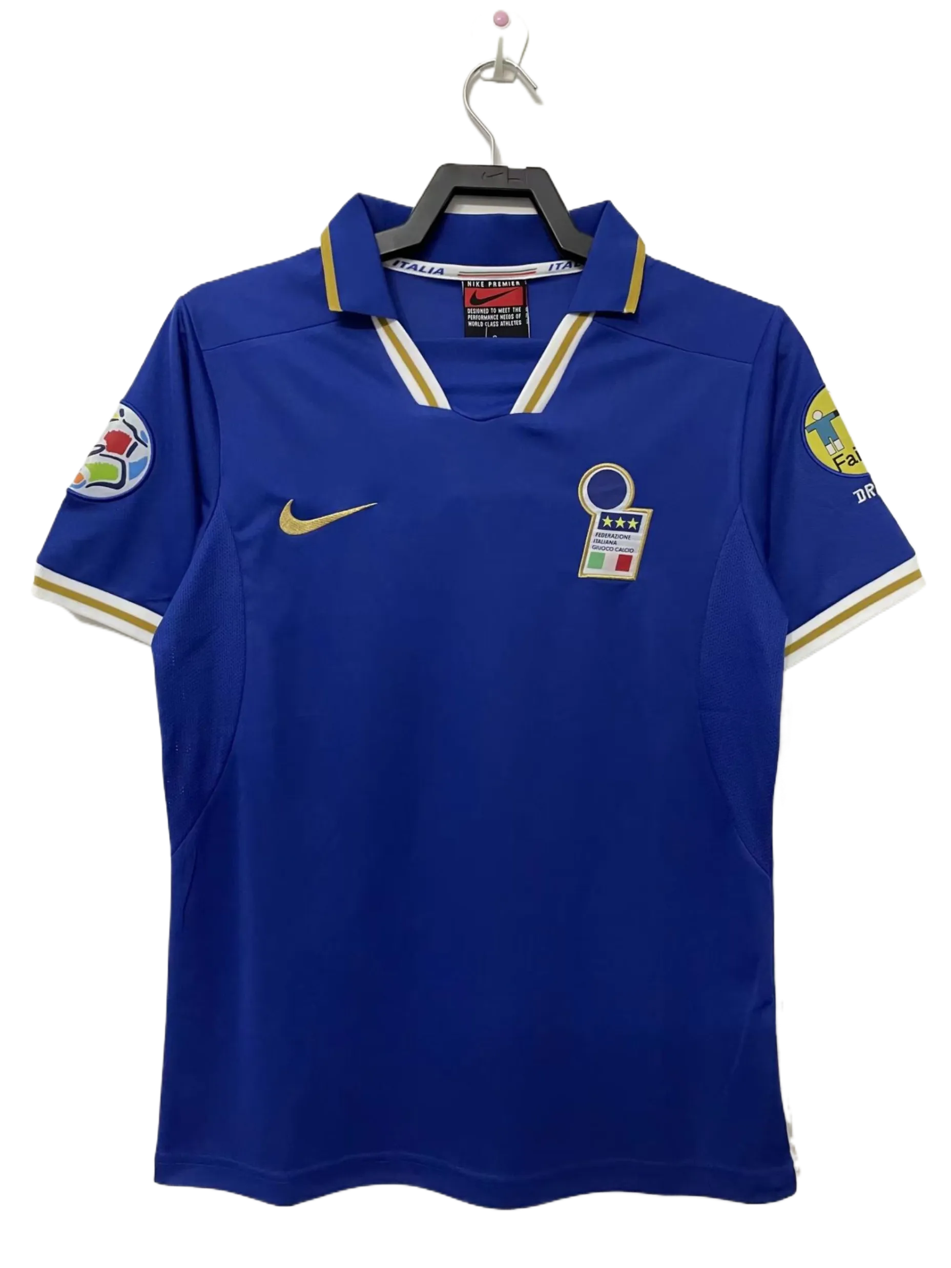 Retro  Italy 1996 Home Blue with badges