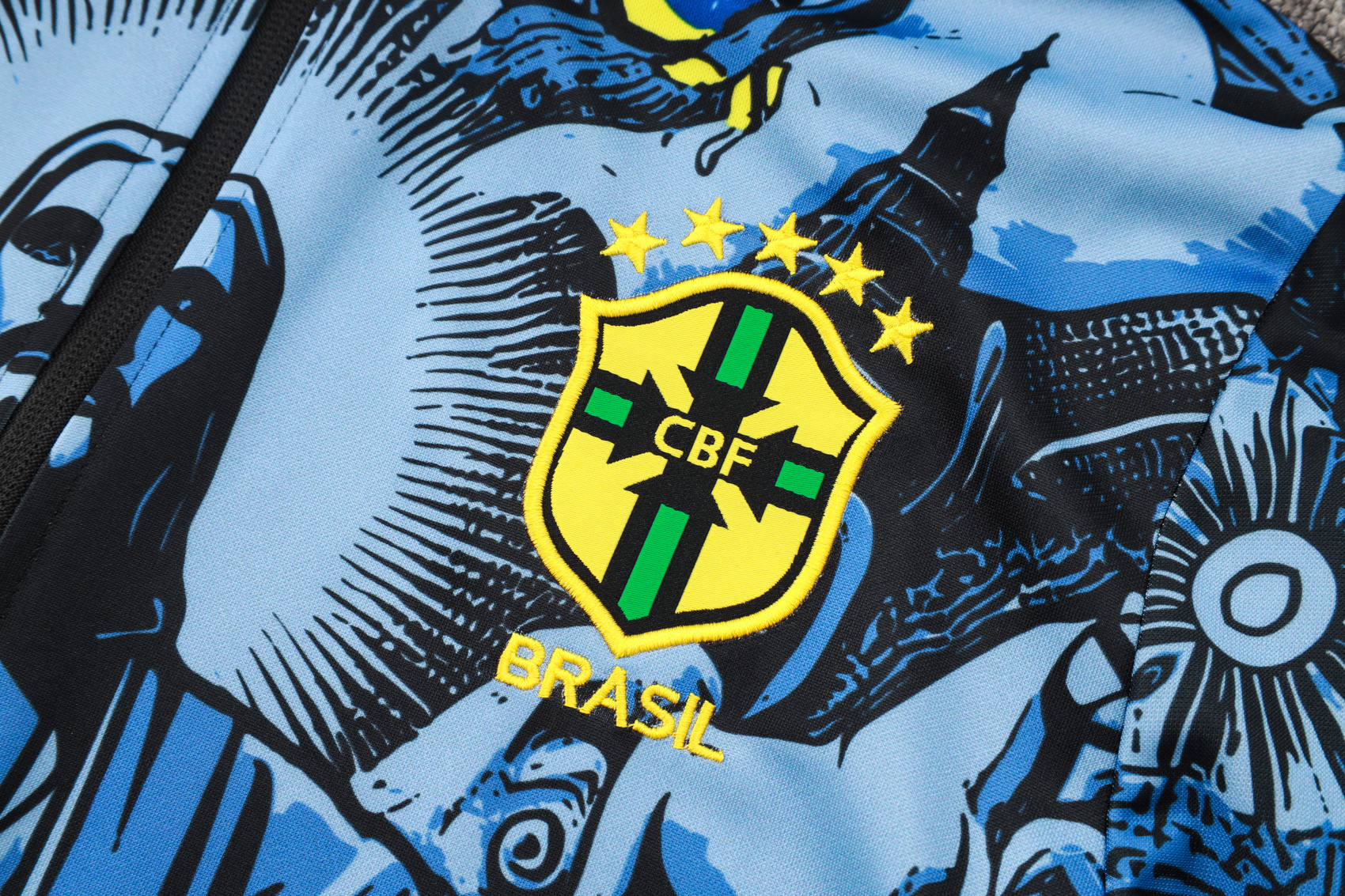 Adult / Kids Brasil 24/25 Full zipper training suit Blue