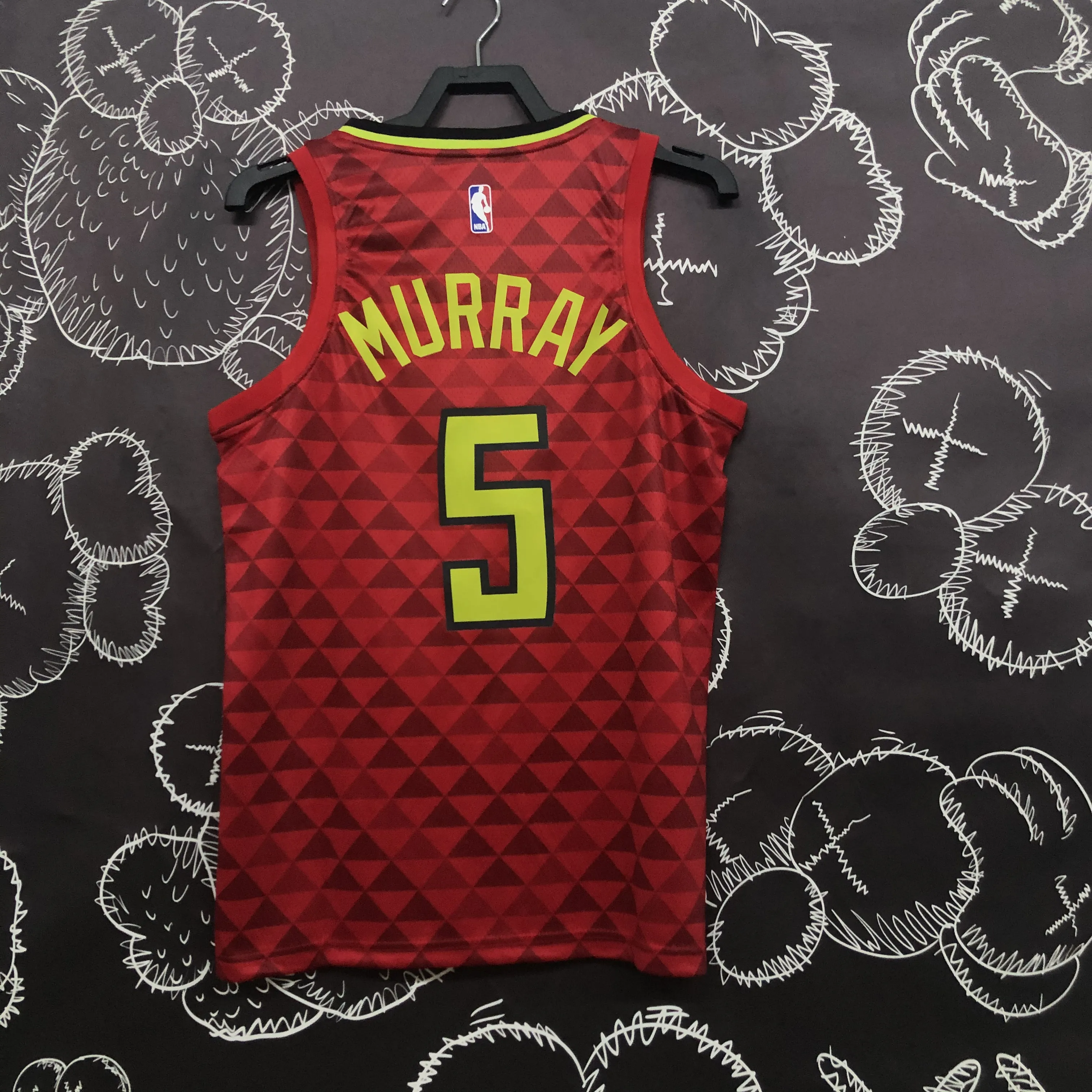 Atlanta Hawks Red Square  #5 Murray
