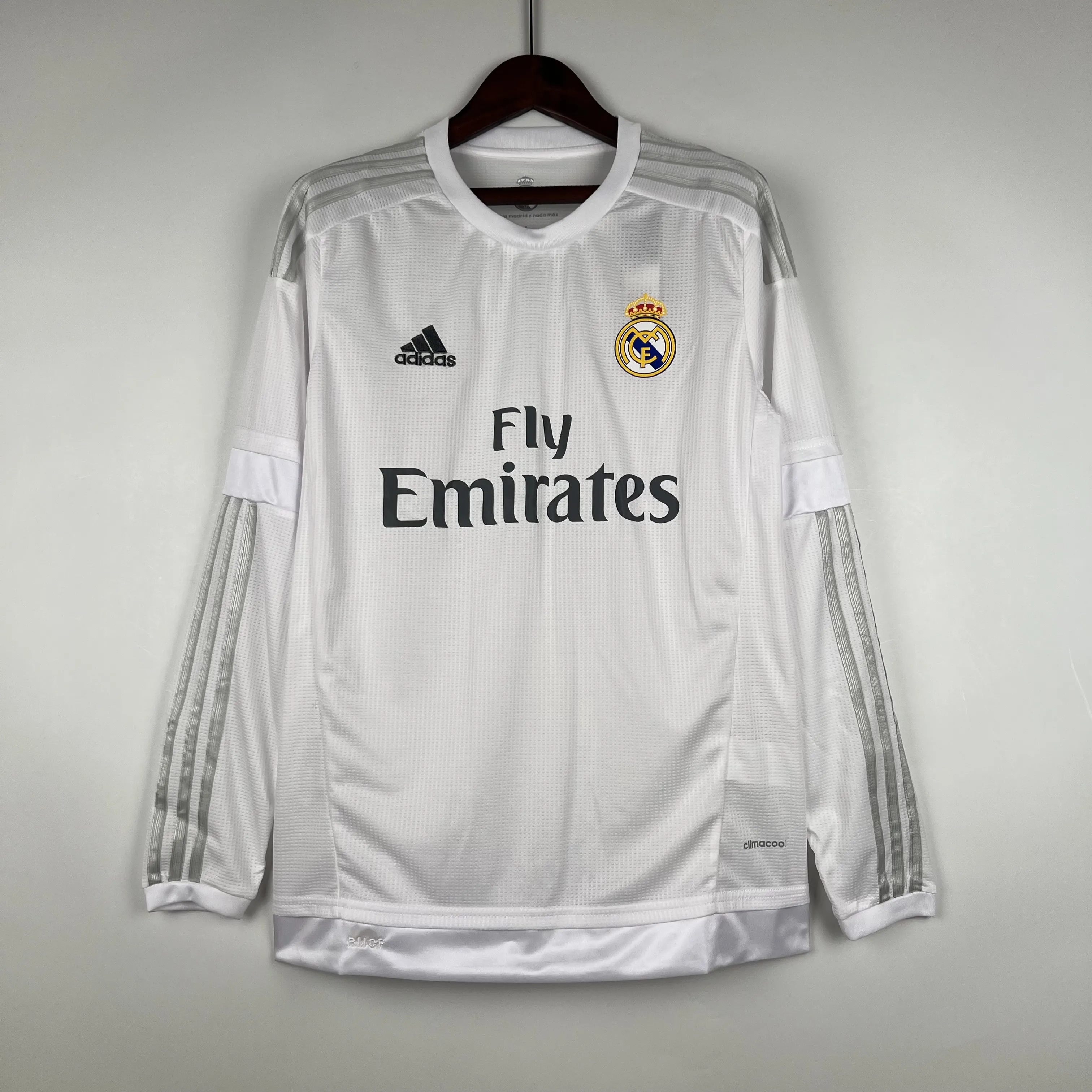 Retro  Real Mαdrid 15/16 Home White Long Sleeve