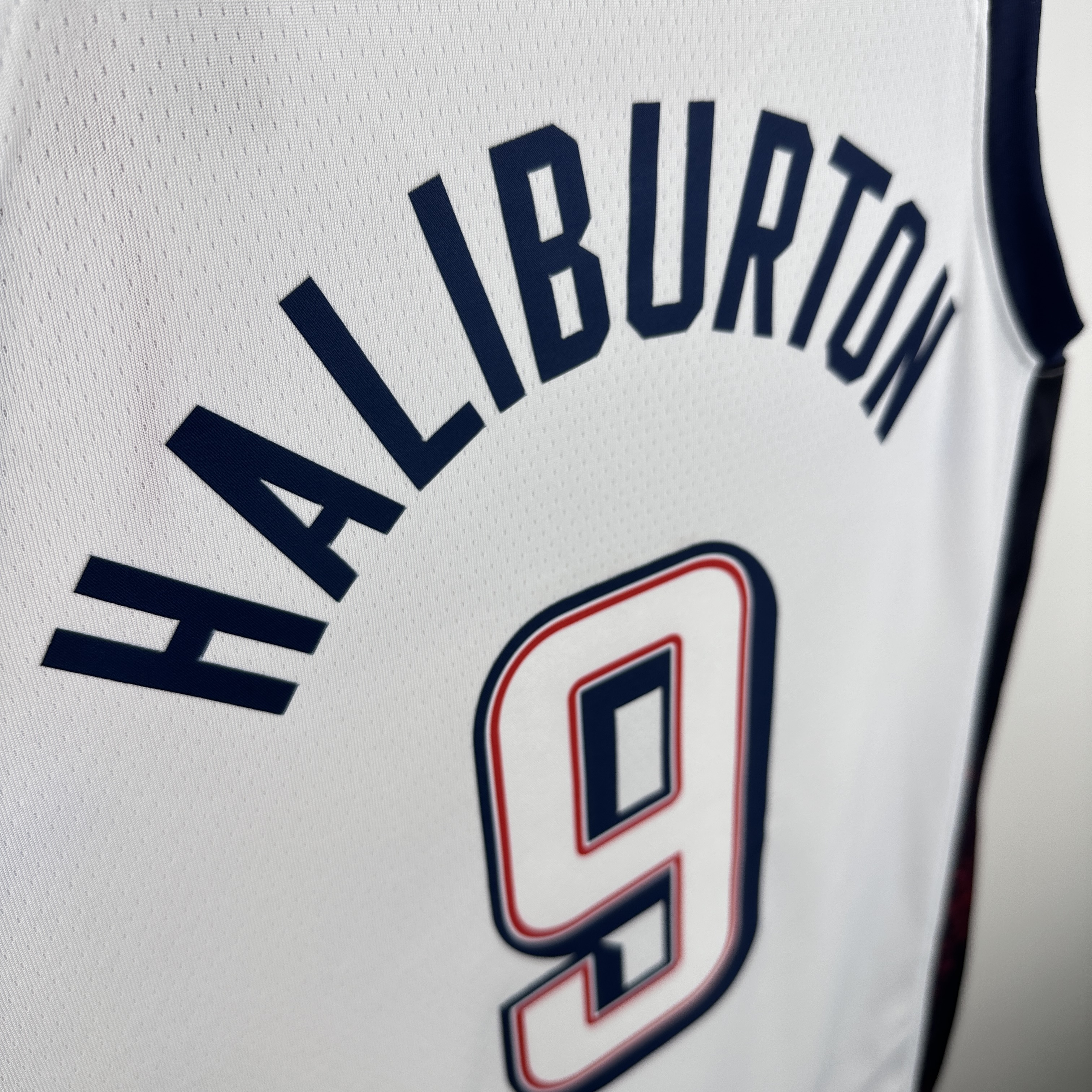 2024 Olympic Basketball USA White No.9 Haliburton