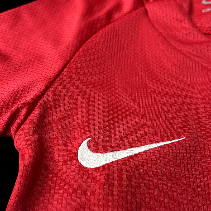 Kids Retro Manchester United 2007/08 Home Red