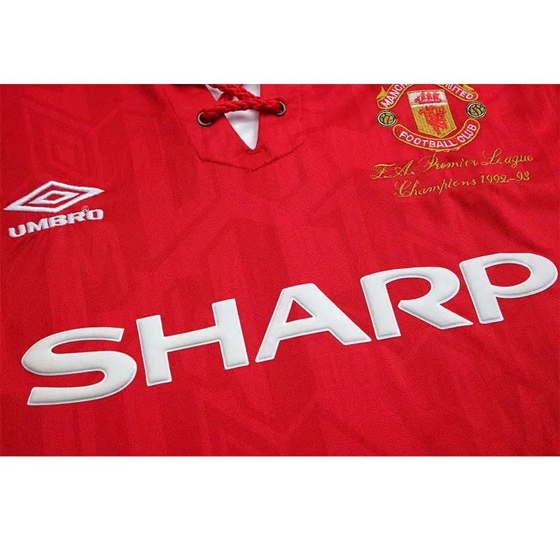 Retro Manchester United 1992-93 Home With Pacthes