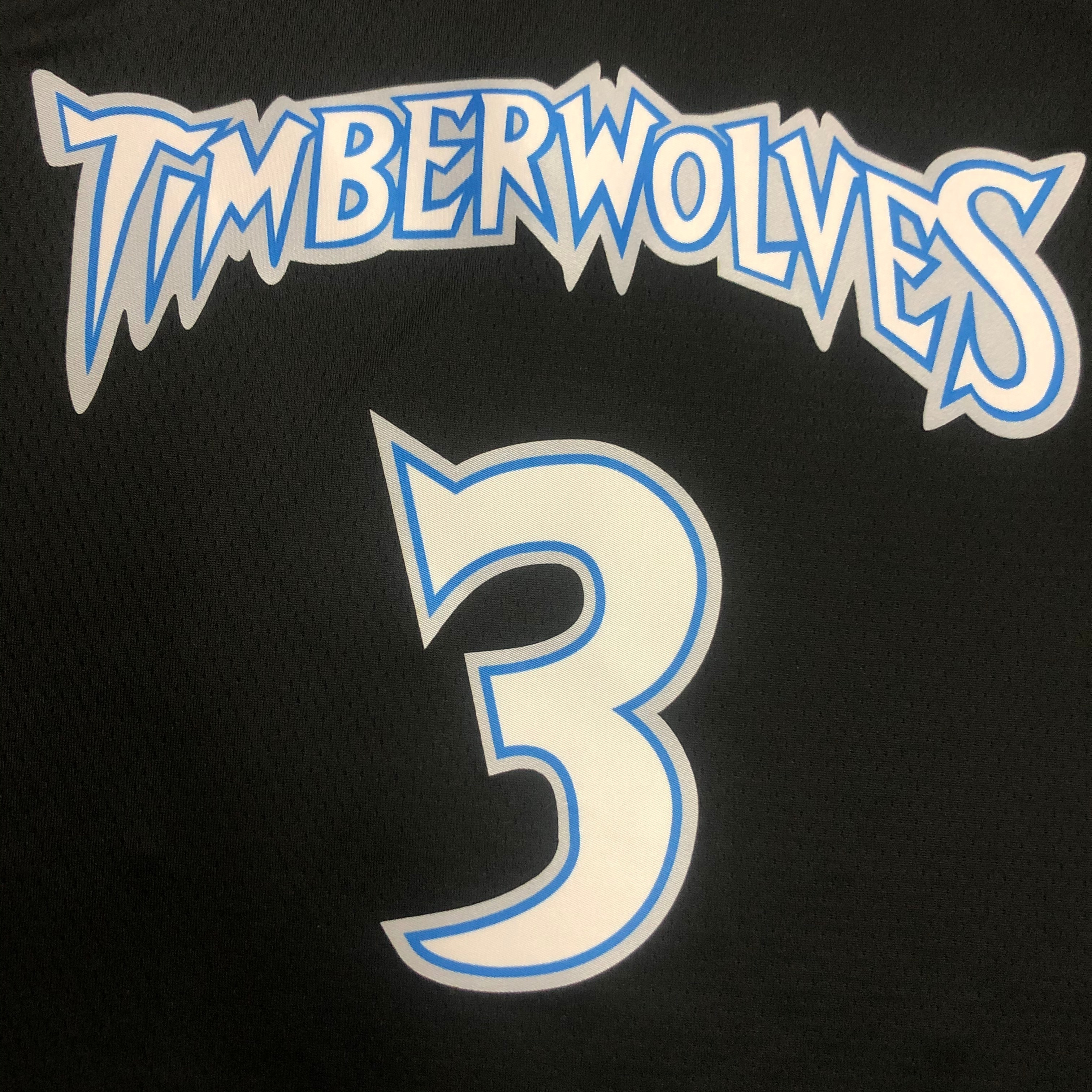 18 Season MINNESOTA TIMBERWOLVES BLACK  NO.3 MARBURY