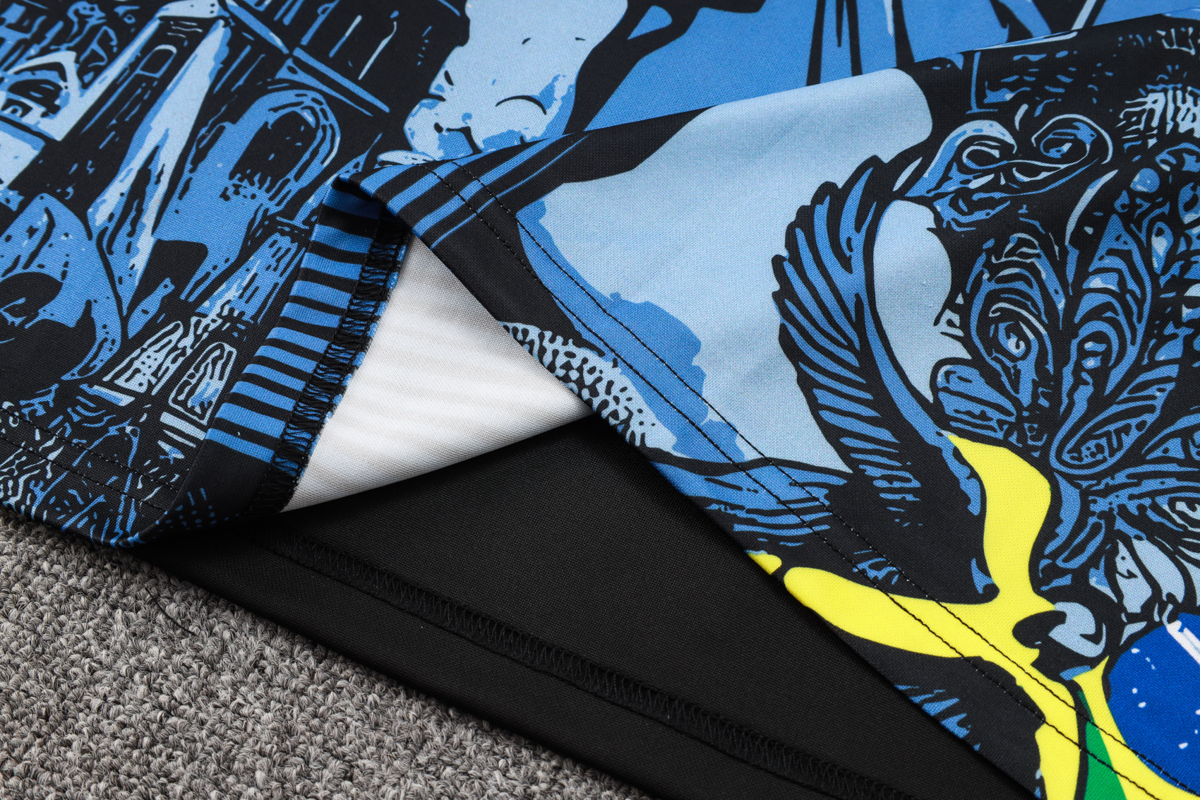 Adult / Kids Brasil 24/25 Half zipper training suit Blue