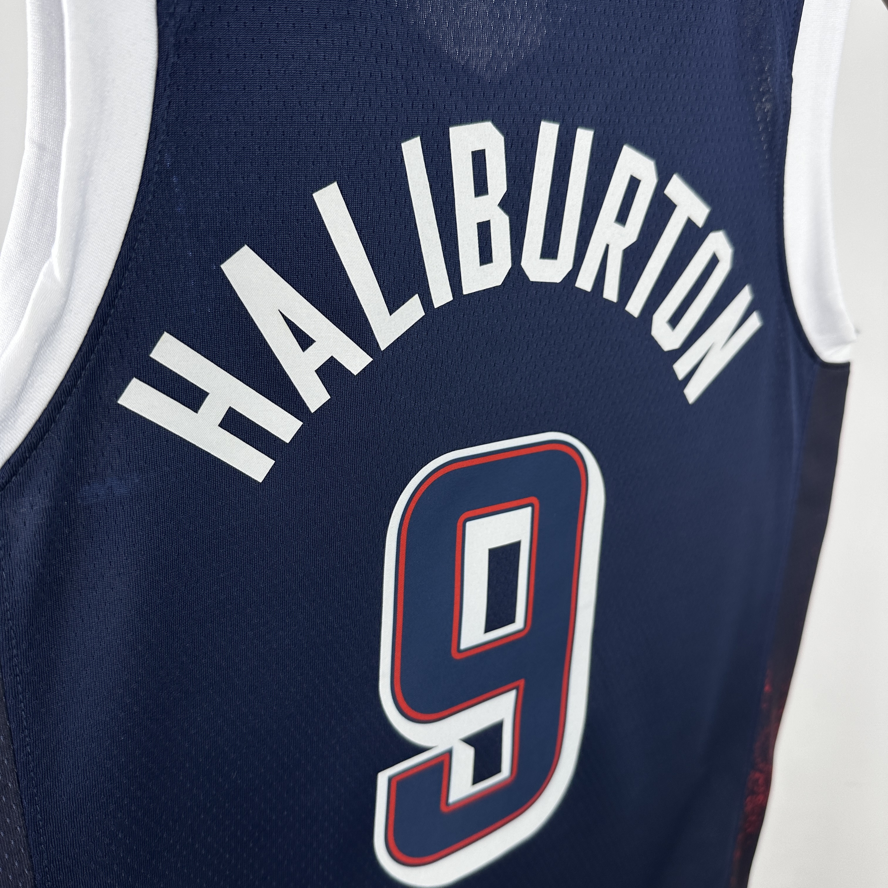 2024 Olympic Basketball USA Blue No.9 Haliburton