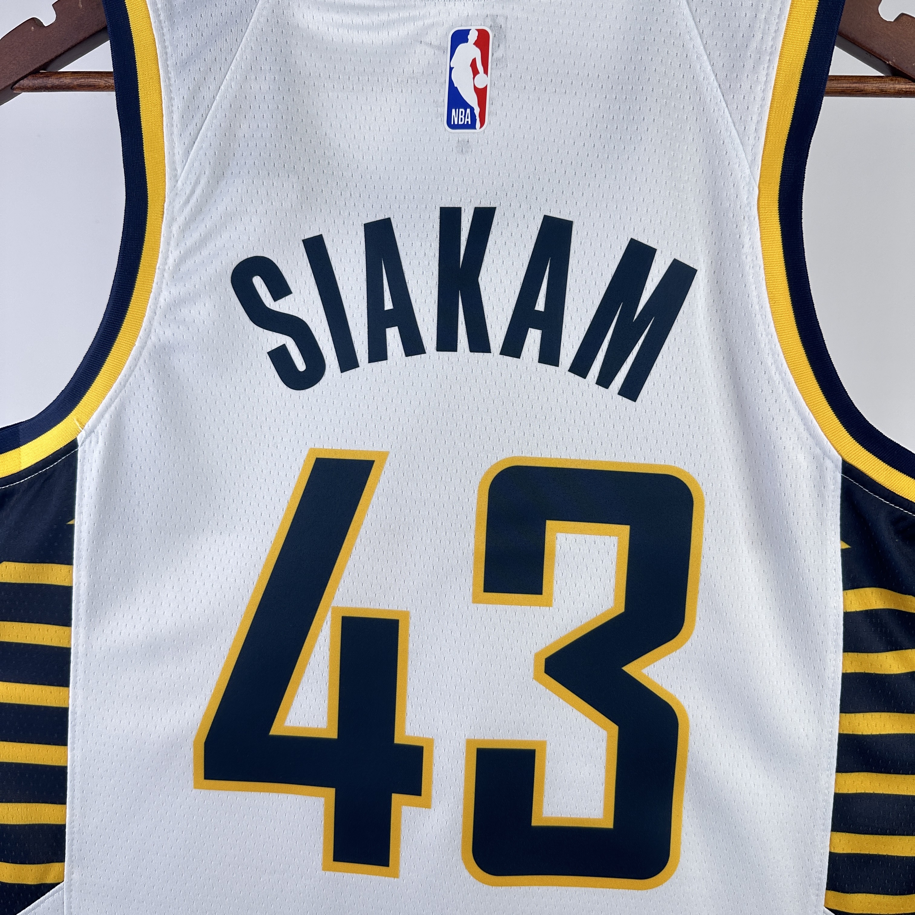 23 Season Indiana Pacers Home  White No.43 Siakam