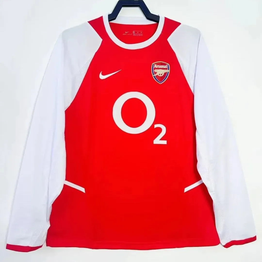 Retro 2002-04 Arsenal Home Long Sleeves S-XXL