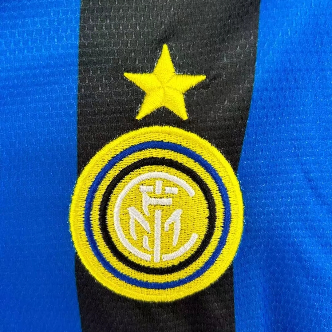 Retro  Inter Milan 1998/99 Home Long Sleeves Blue/Black