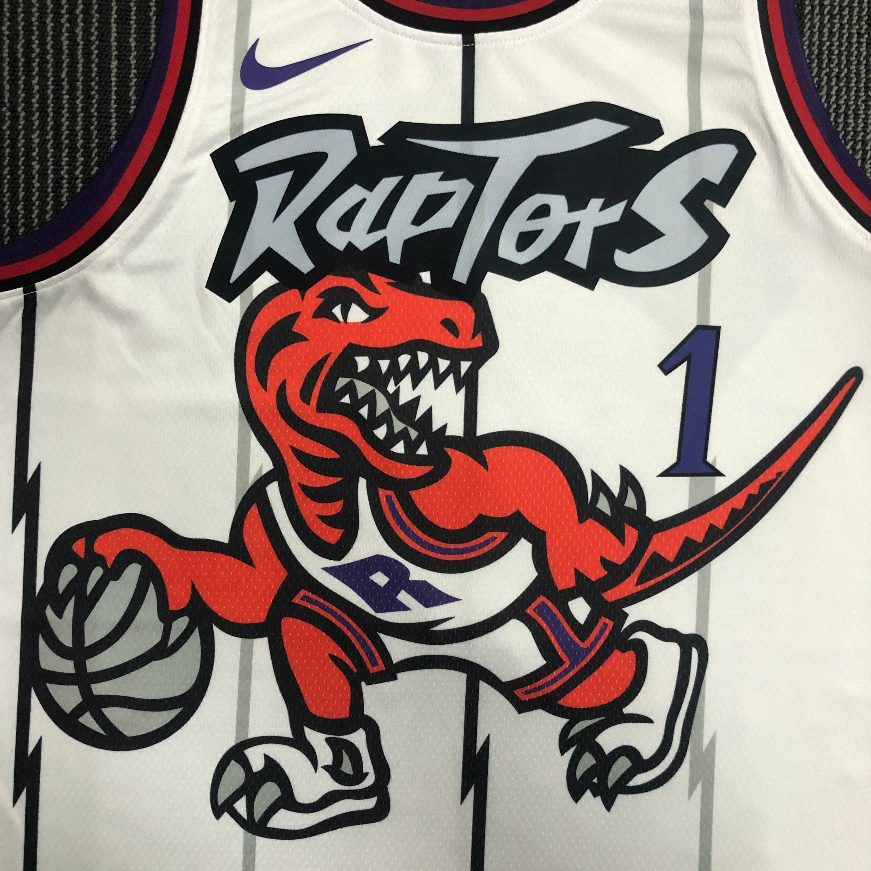 Toronto Raptors White  No.1 McGrady