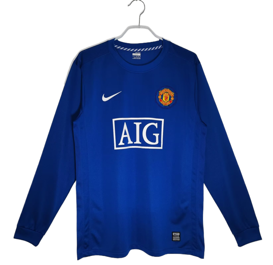 Retro Manchester United 2008/09 Third Blue Long Sleeves