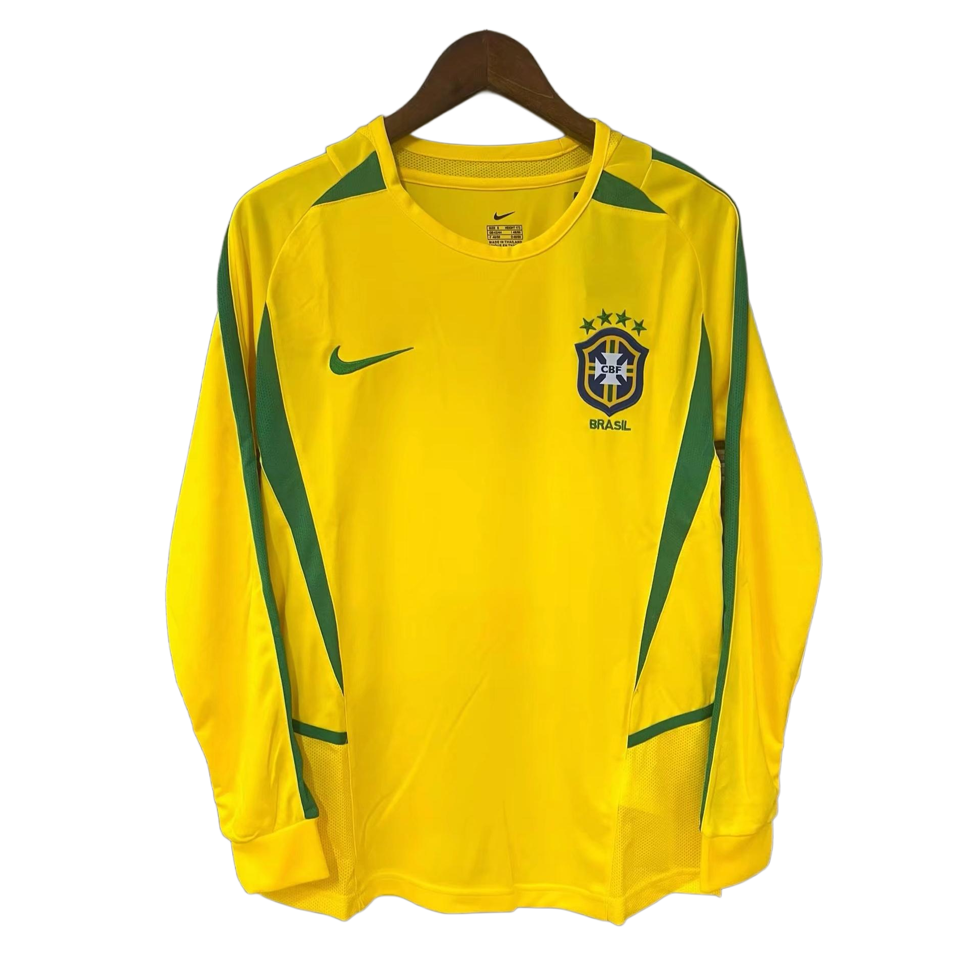 Retro 2002 Brazil home  Long Sleeves S-XXL