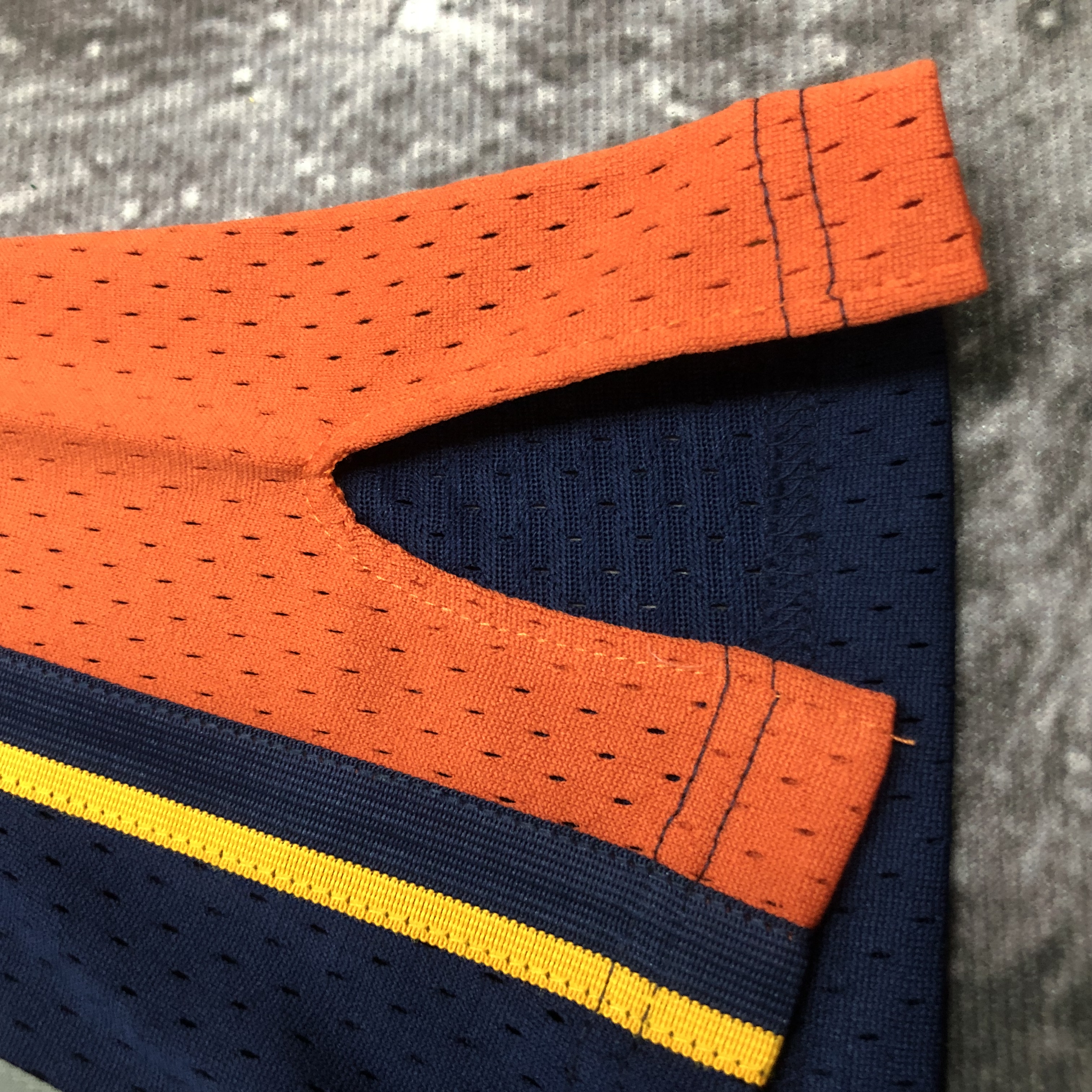 MN Heat Pressed Retro : SW Warriors 09/10 Dark Blue No.30 Curry