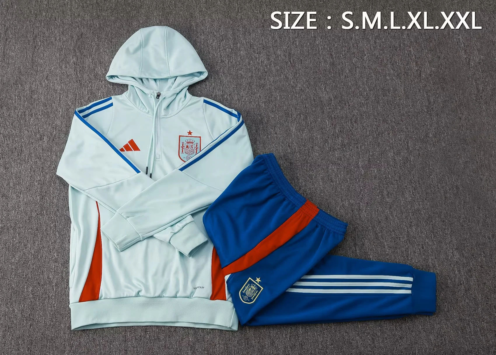 Adult/ Kid Half-zipper Hooded Spain Training Suit