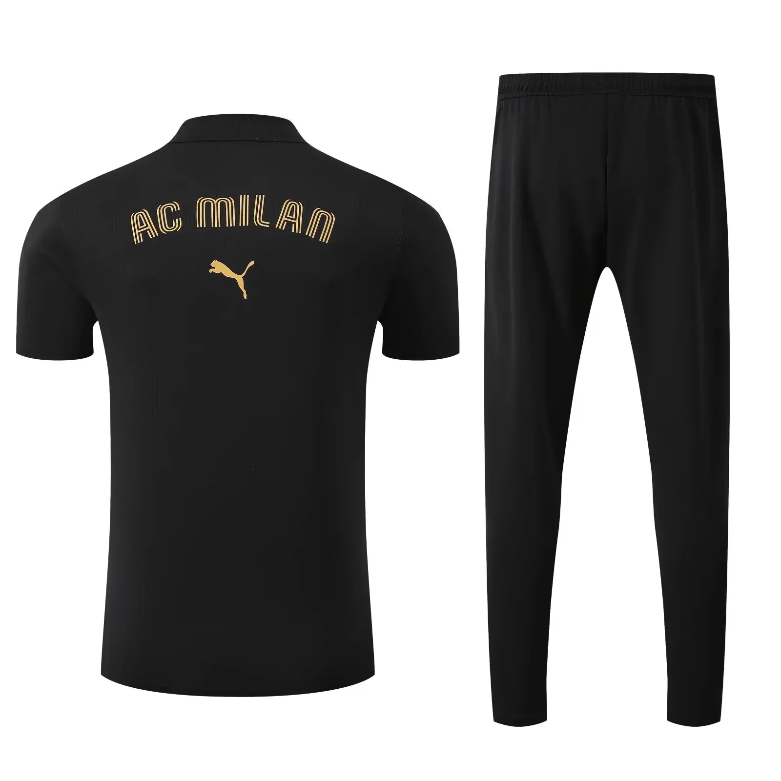 AC Milan Short Sleeves Long Pants Black