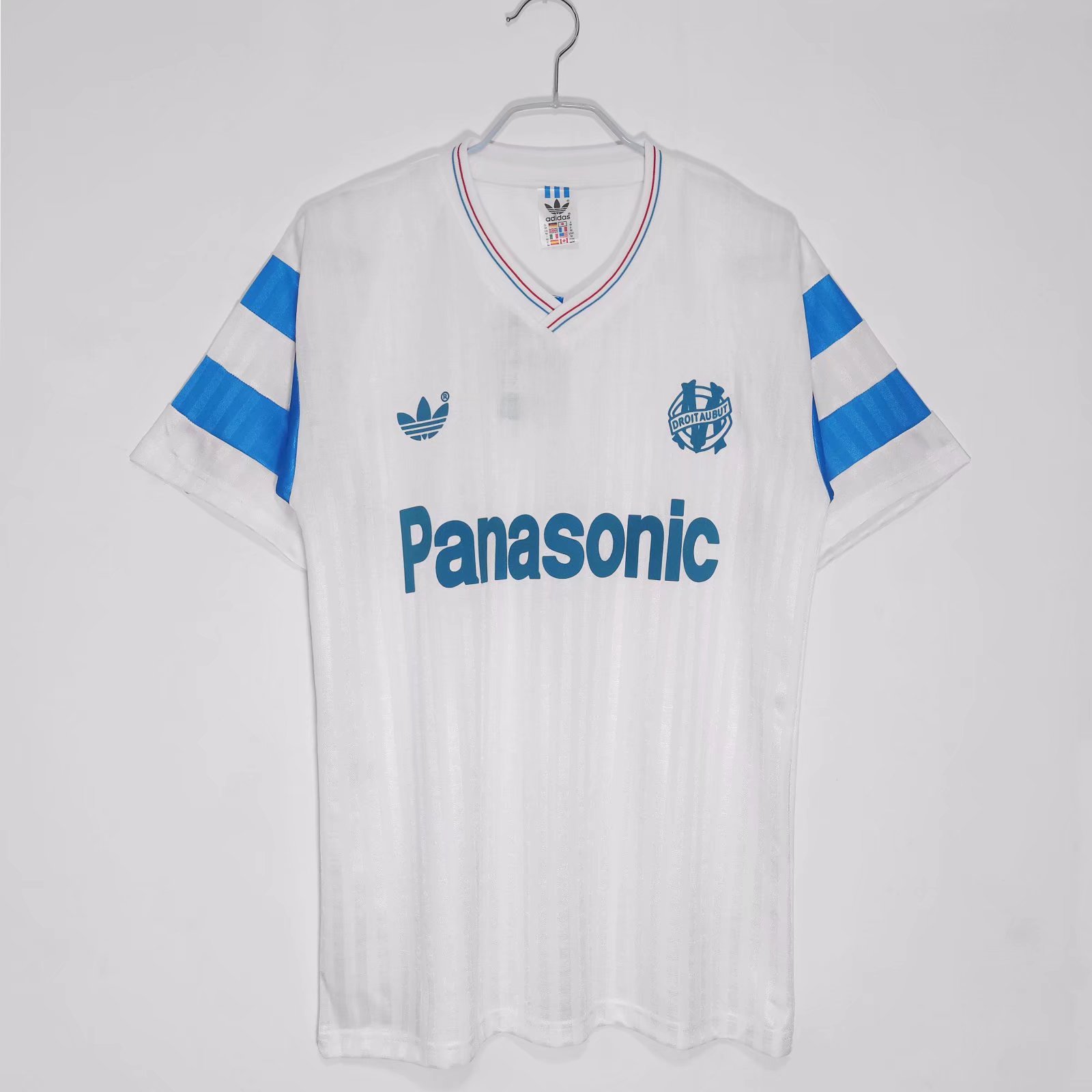 Retro 90/91 Olympique Marseille Home Soccer
