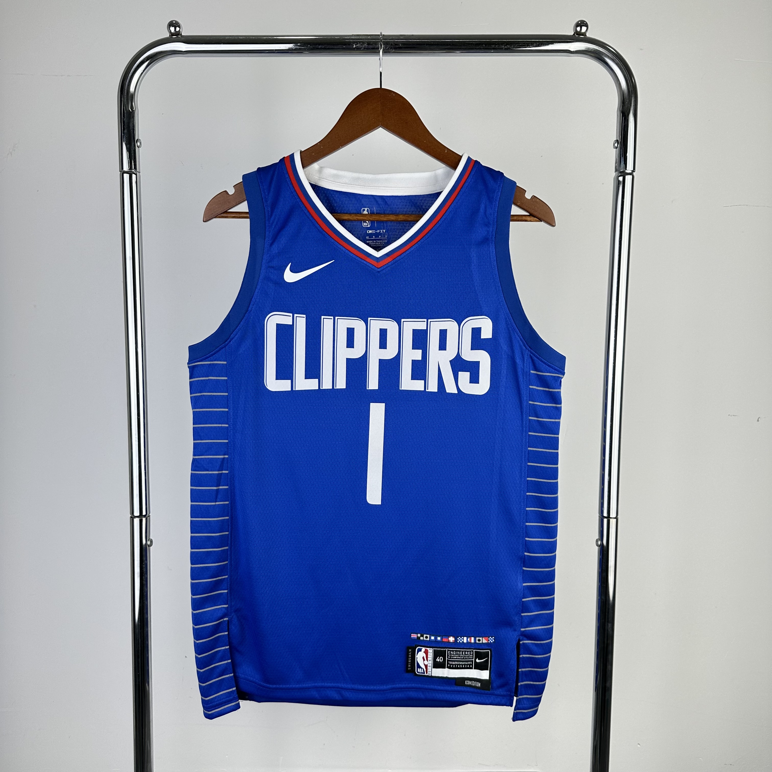 23 Season Los Angeles Clippers Away Blue  No.1 Harden
