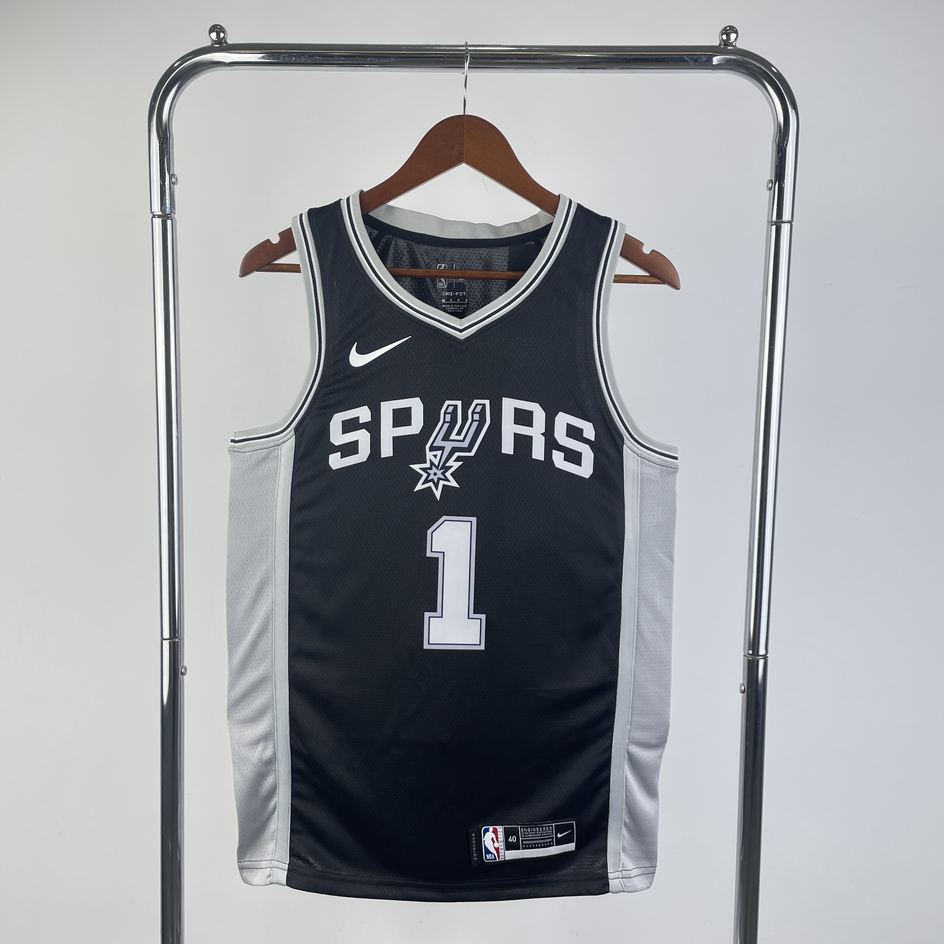 SAN ANTONIO SPURS BLACK  #1 WEMBANYAMA