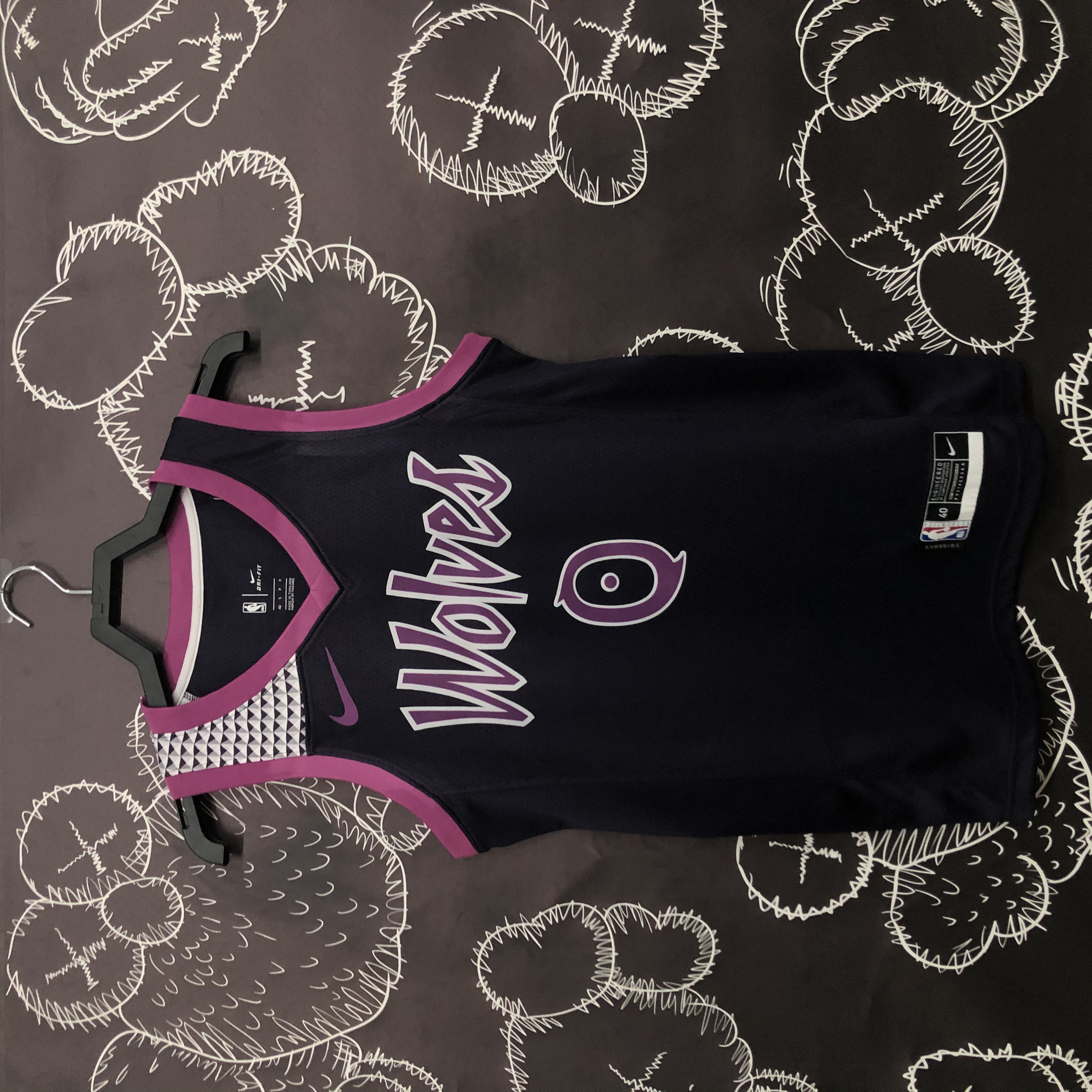 MINNESOTA TIMBERWOLVES PURPLE/ BLACK  NO.0 RUSSELL