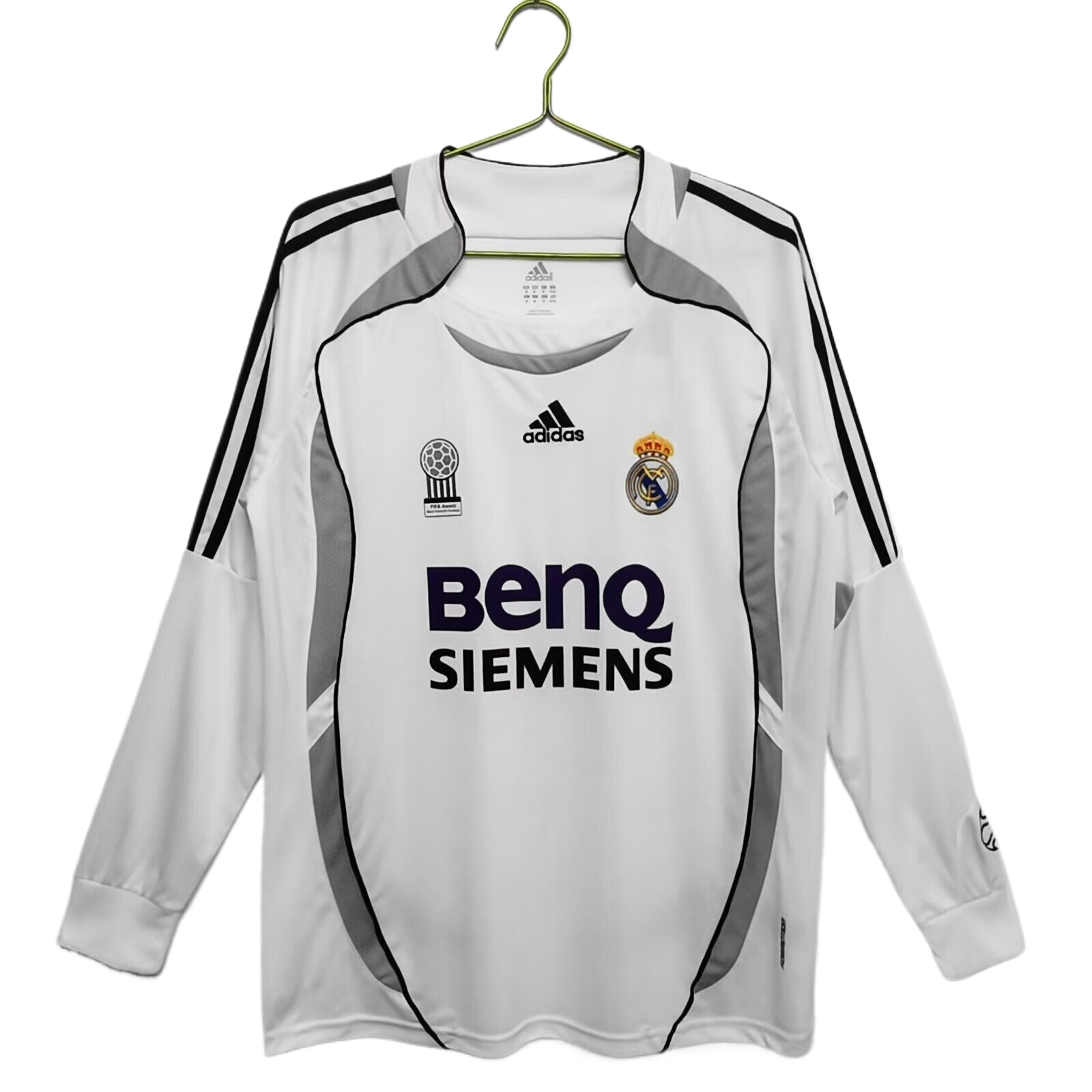 Retro  Real Mαdrid 06/07 Home White Long Sleeves