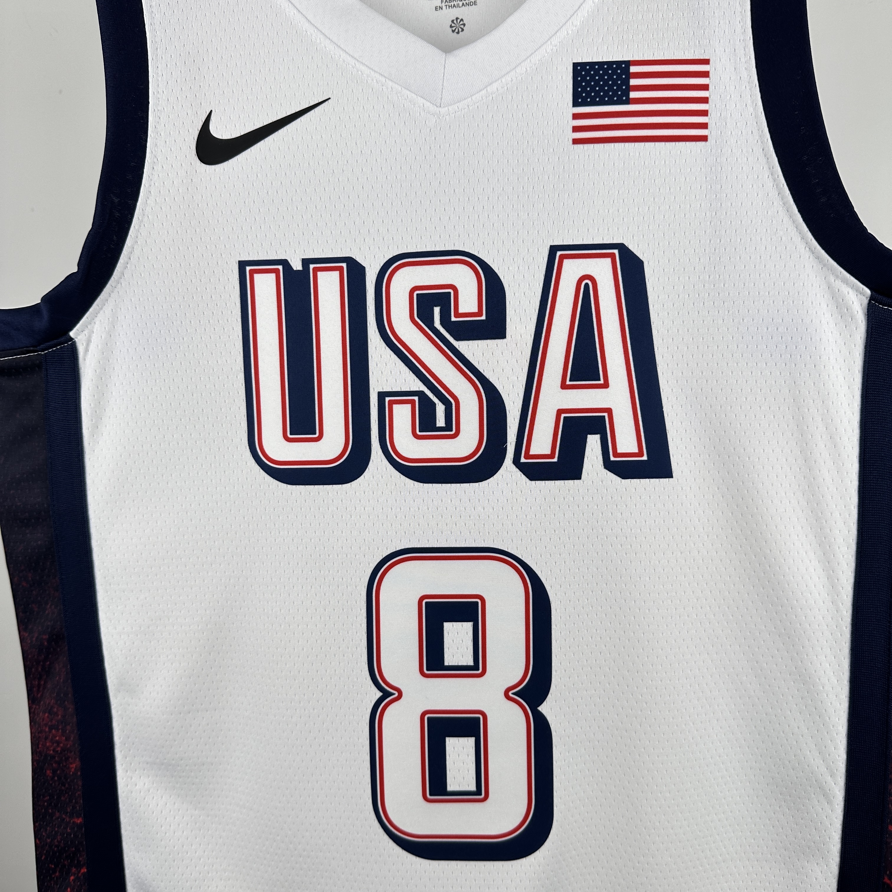 2024 Olympic Basketball USA White No.8 Leonard