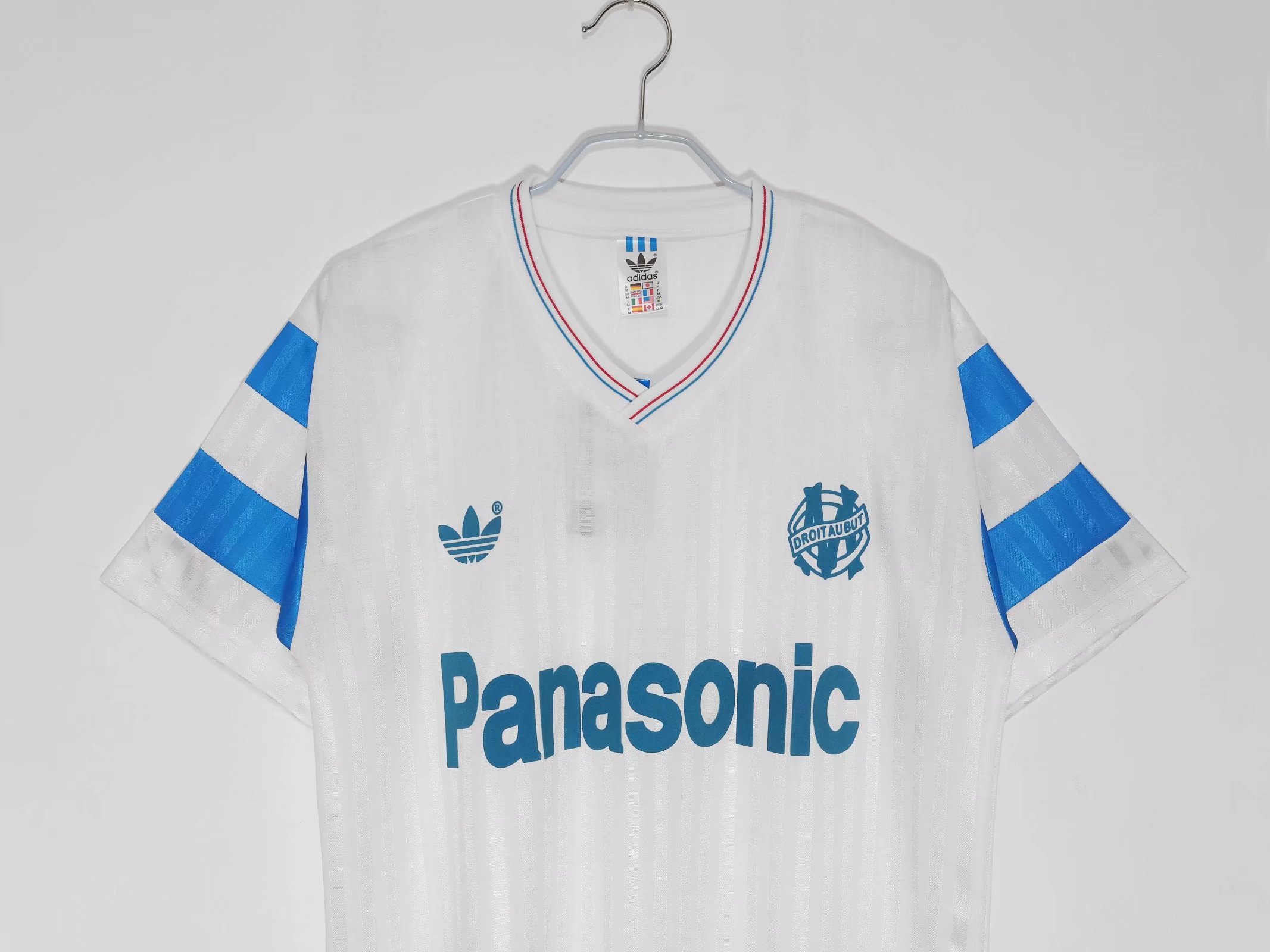 Retro 90/91 Olympique Marseille Home Soccer