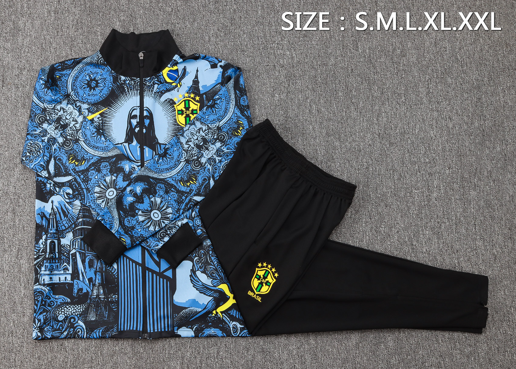 Adult / Kids Brasil 24/25 Full zipper training suit Blue