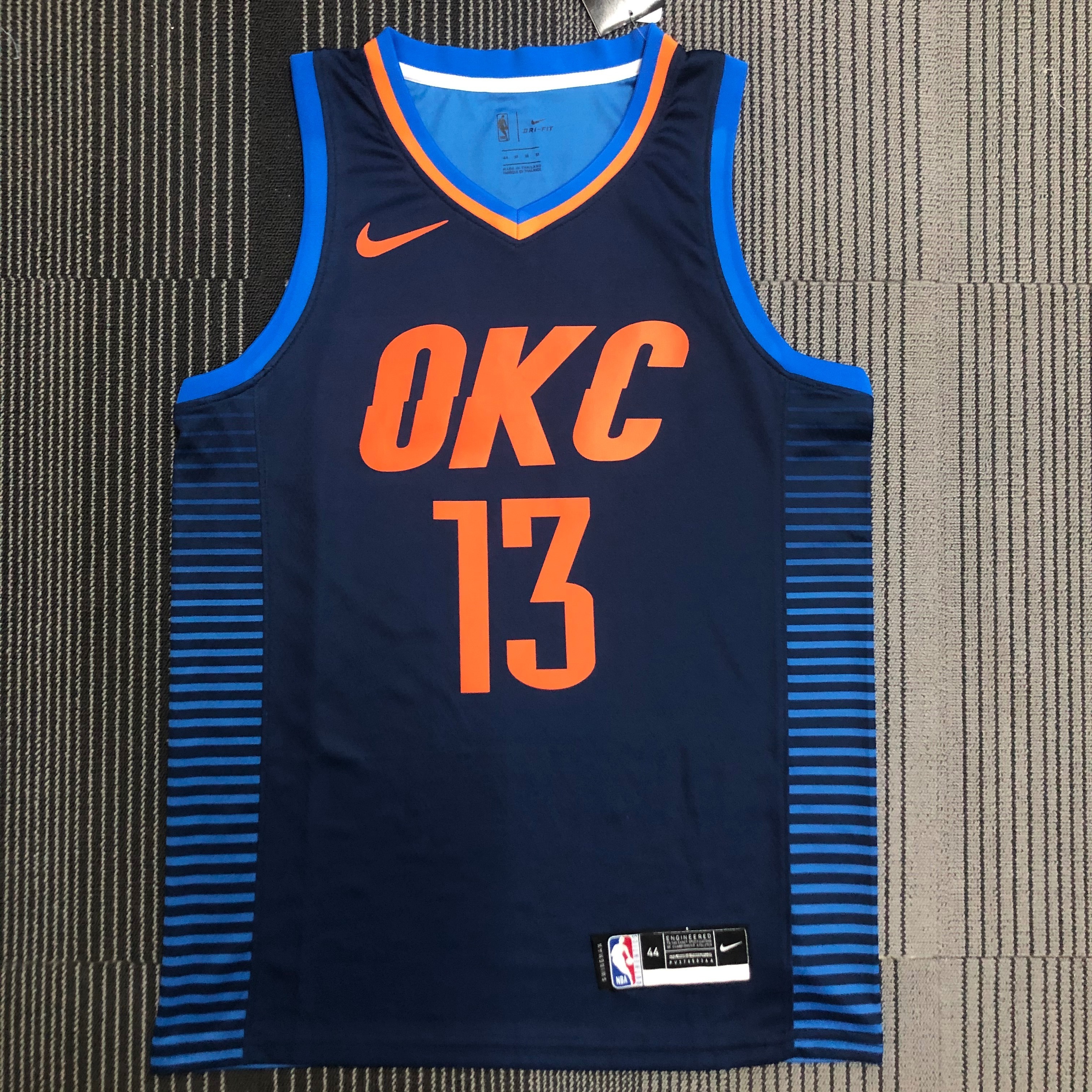 Oklahoma City Thunder Blue STRIPE  No.13 George