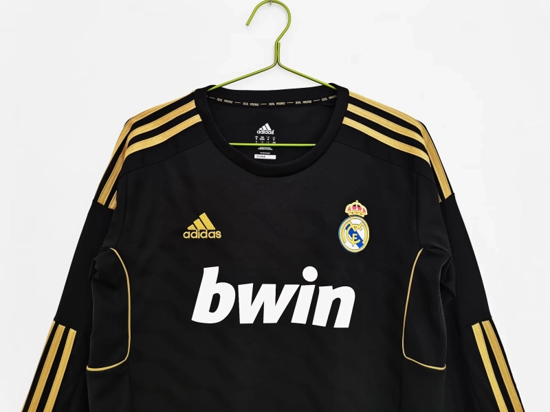 Retro  Real Mαdrid 11/12 Away Black Long Sleeves