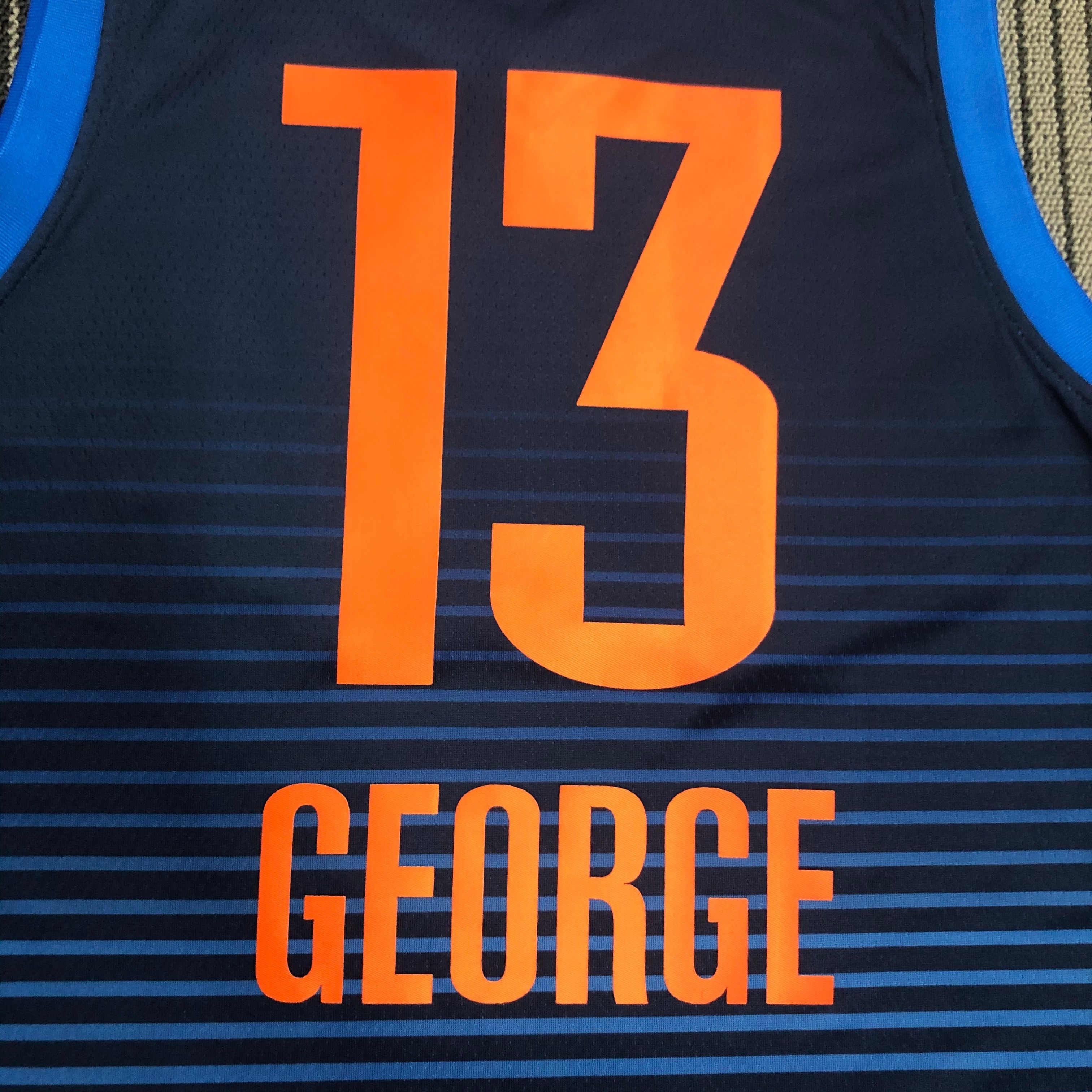 Oklahoma City Thunder Blue STRIPE  No.13 George