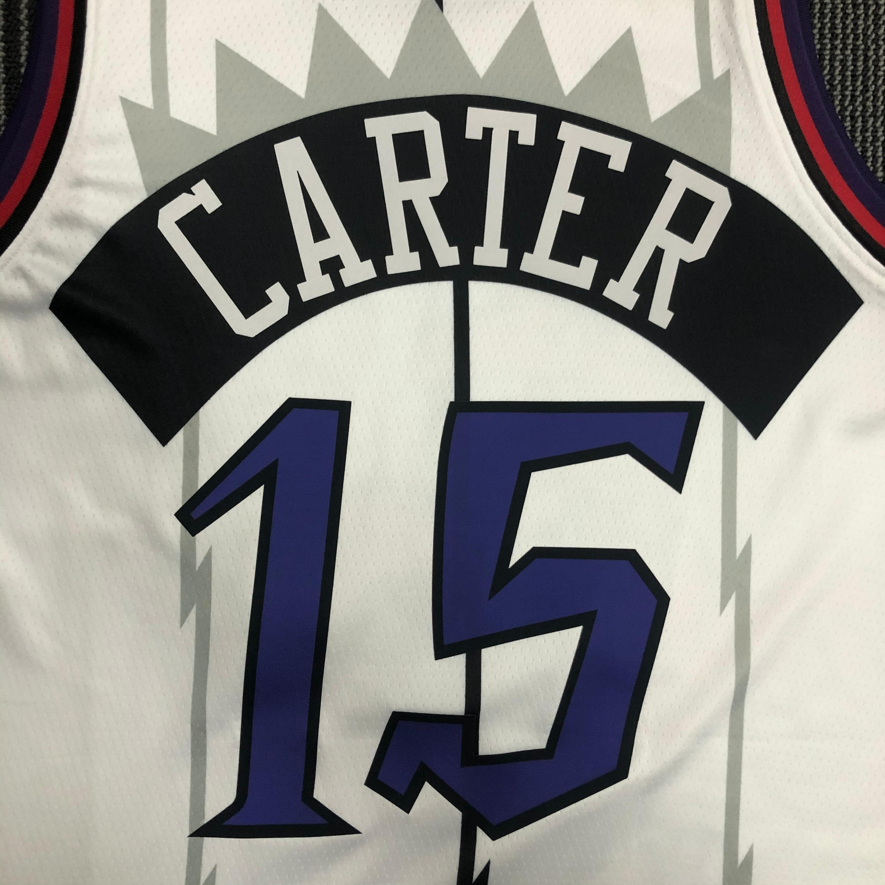 Toronto Raptors White  No.15 Carter