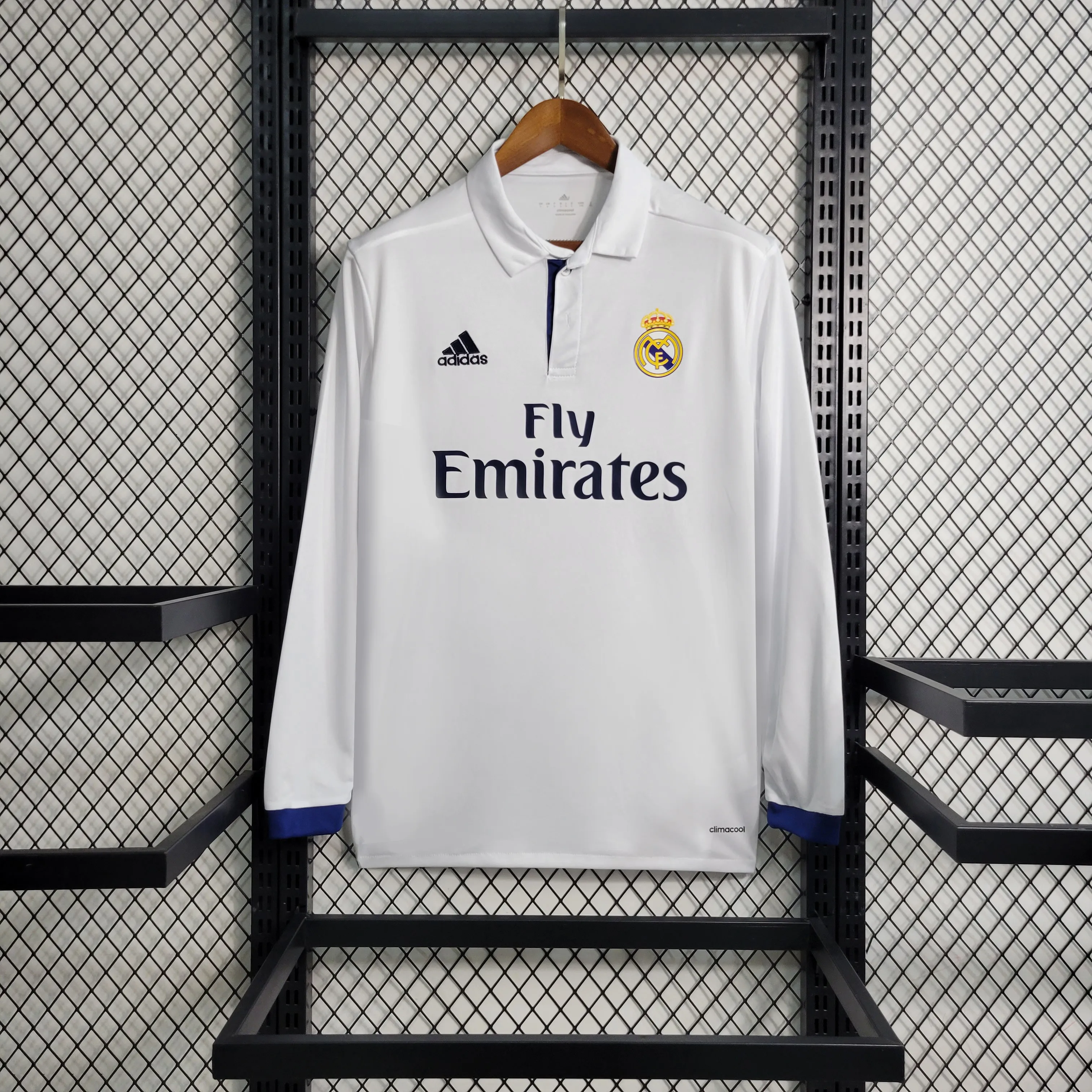 Retro  Real Mαdrid 16/17 Home White Long Sleeves