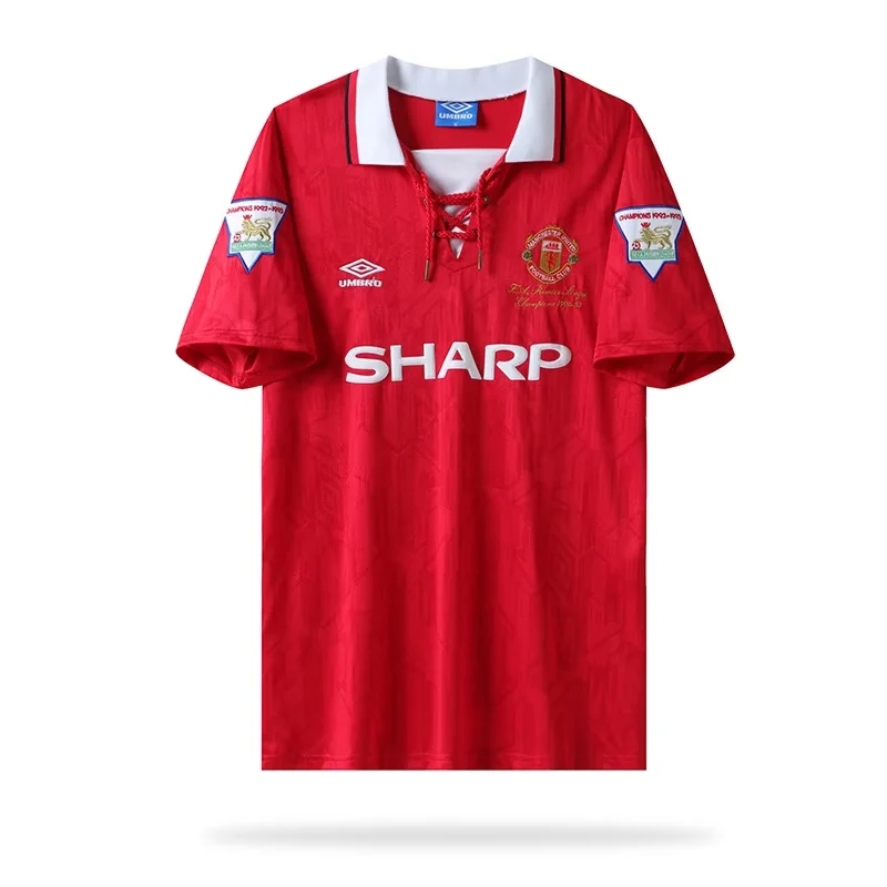 Retro Manchester United 1992-93 Home With Pacthes