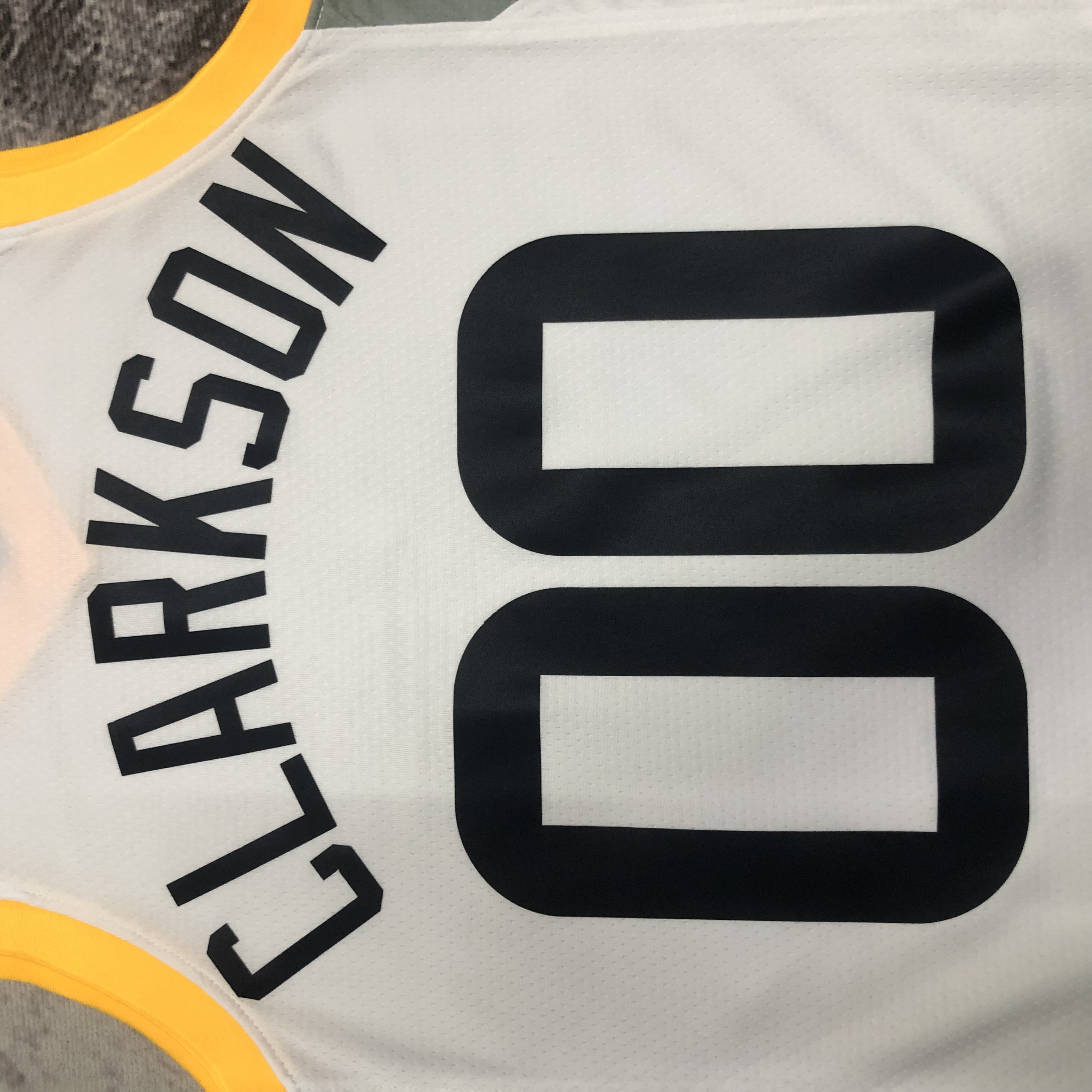 23 Season UTAH JAZZ Home White  No.00 Clarkson