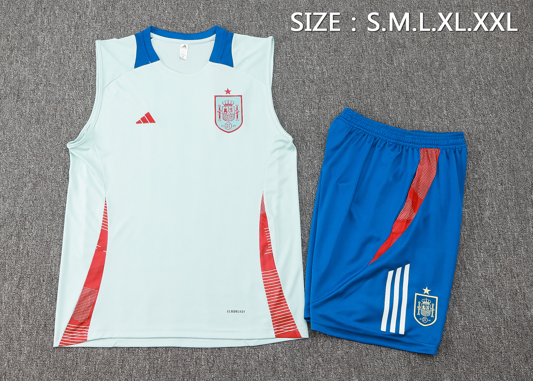 2024 Spain Sleevesless Training Suit D1073#