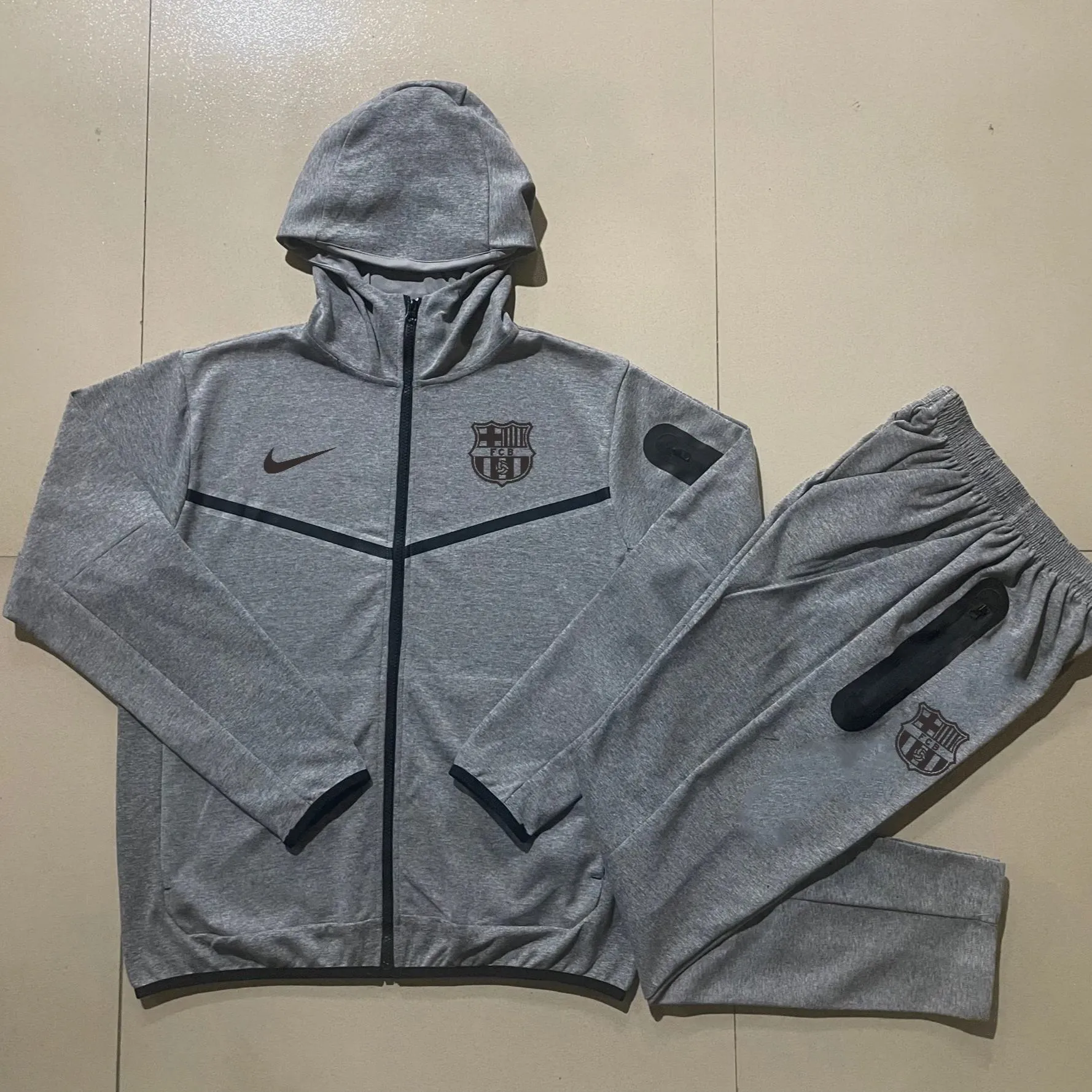 2425 Barcelona full zipper hoodie Training suit F578