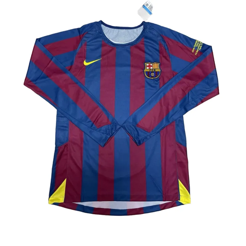 Retro Barcelona 05/06 UCL Home Long Sleeves S~XXL