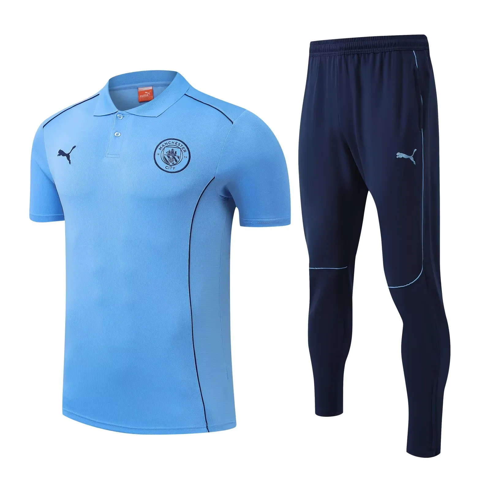 Man City Short Sleeves Long Pants