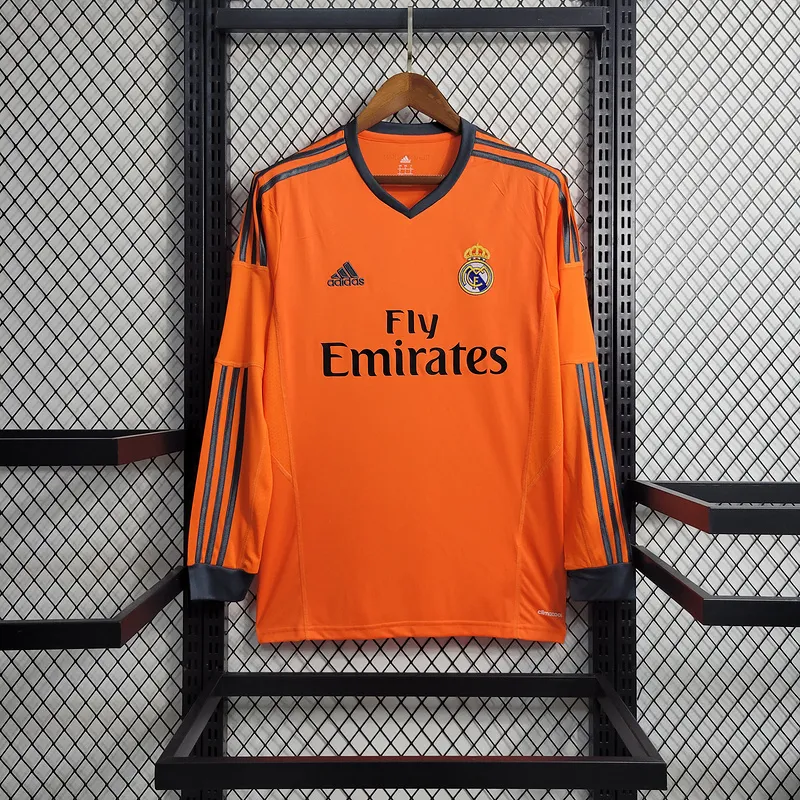 Retro  Real Mαdrid 13/14 Third Long Sleeves Orange