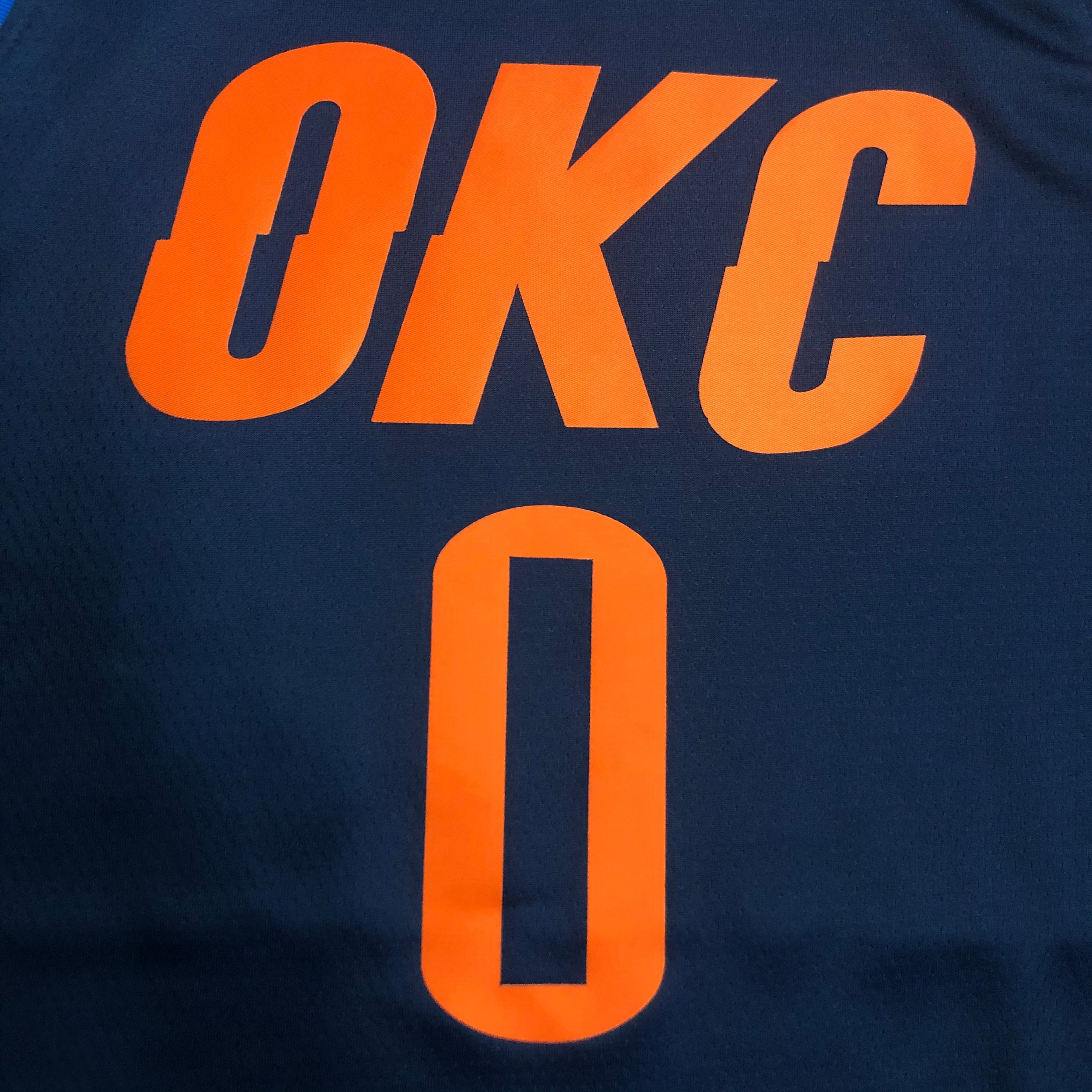 Oklahoma City Thunder Blue STRIPE  No.0 Westbrook