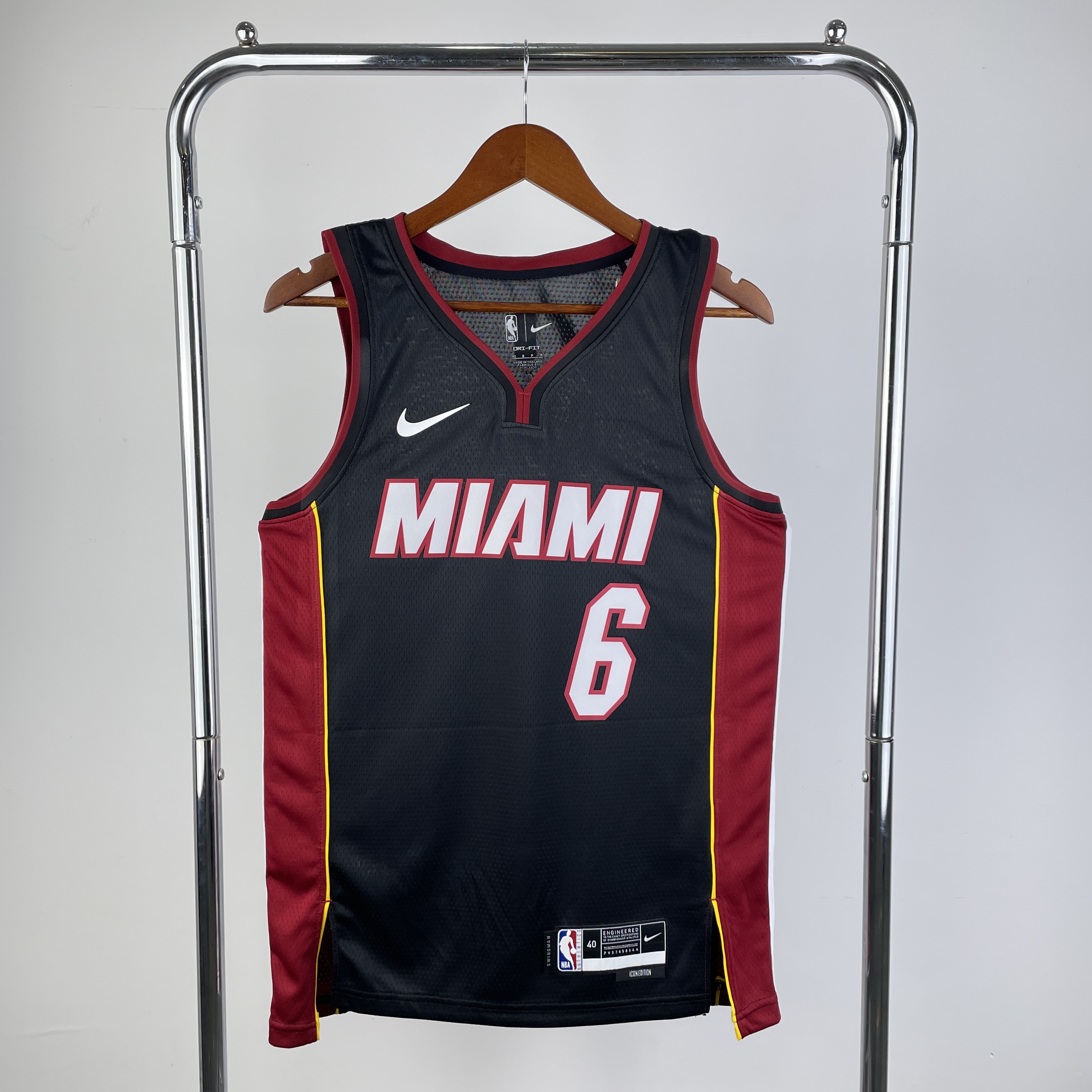 23 Season Miami Heat Black  No.6 James
