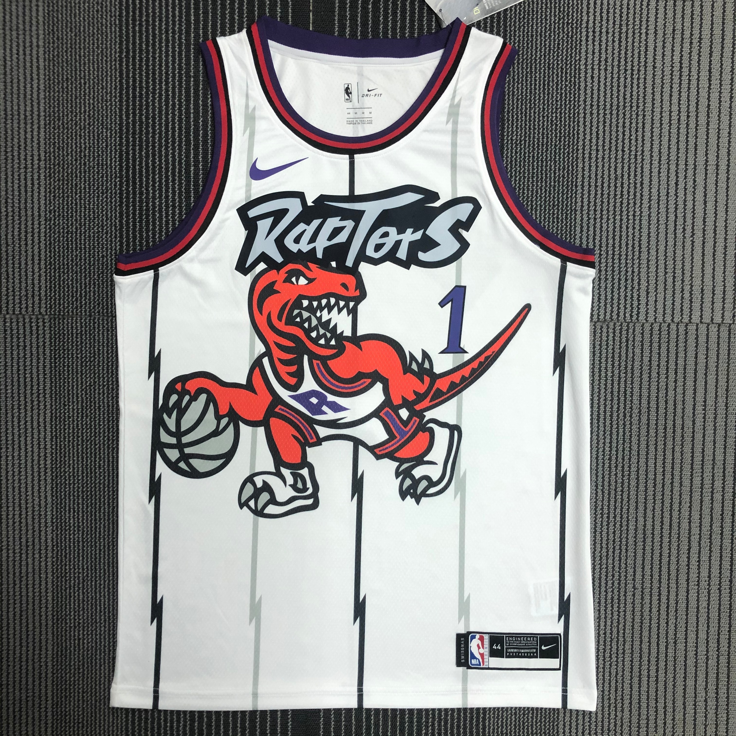 Toronto Raptors White  No.1 McGrady