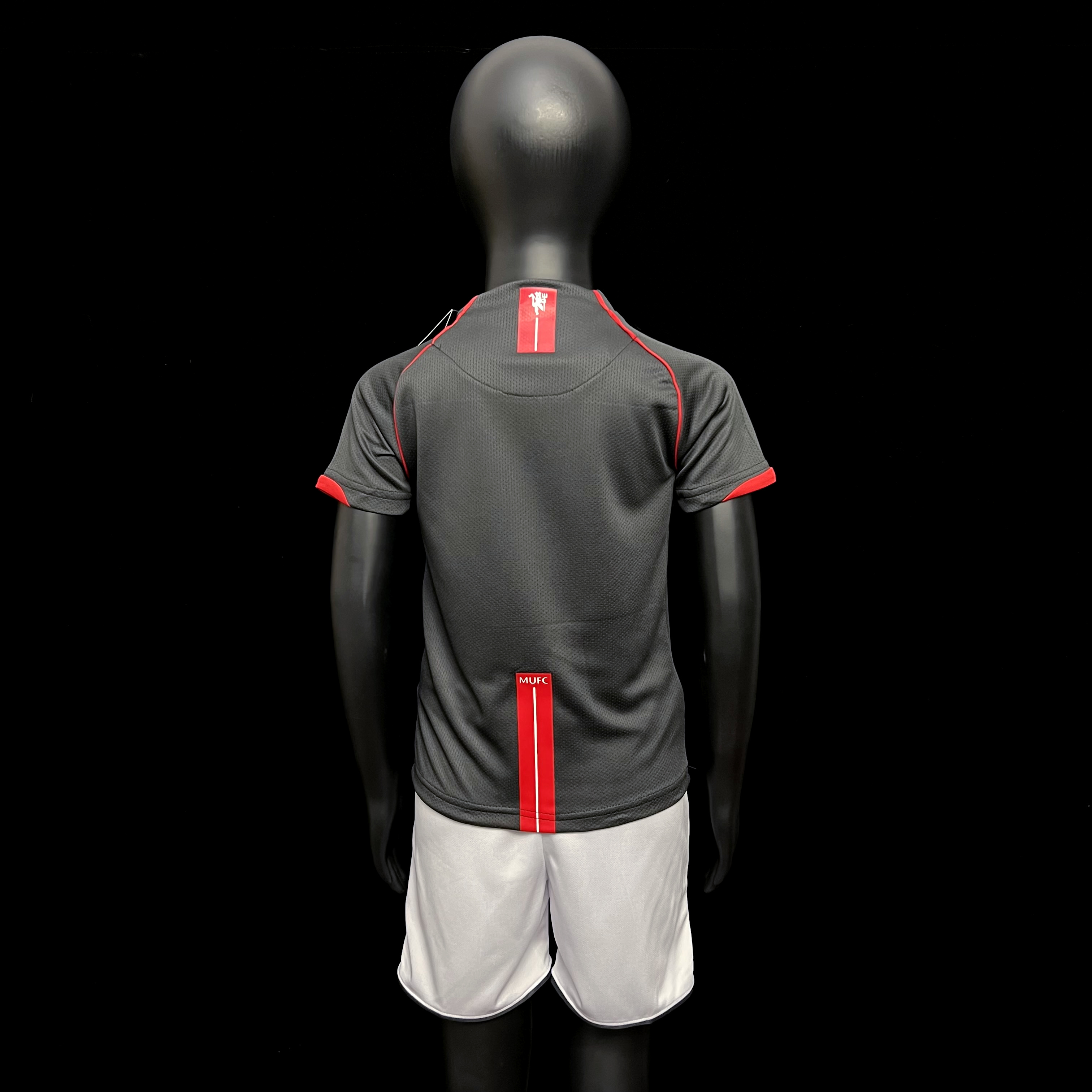 Kids Retro Manchester United 2007/08 Away Black