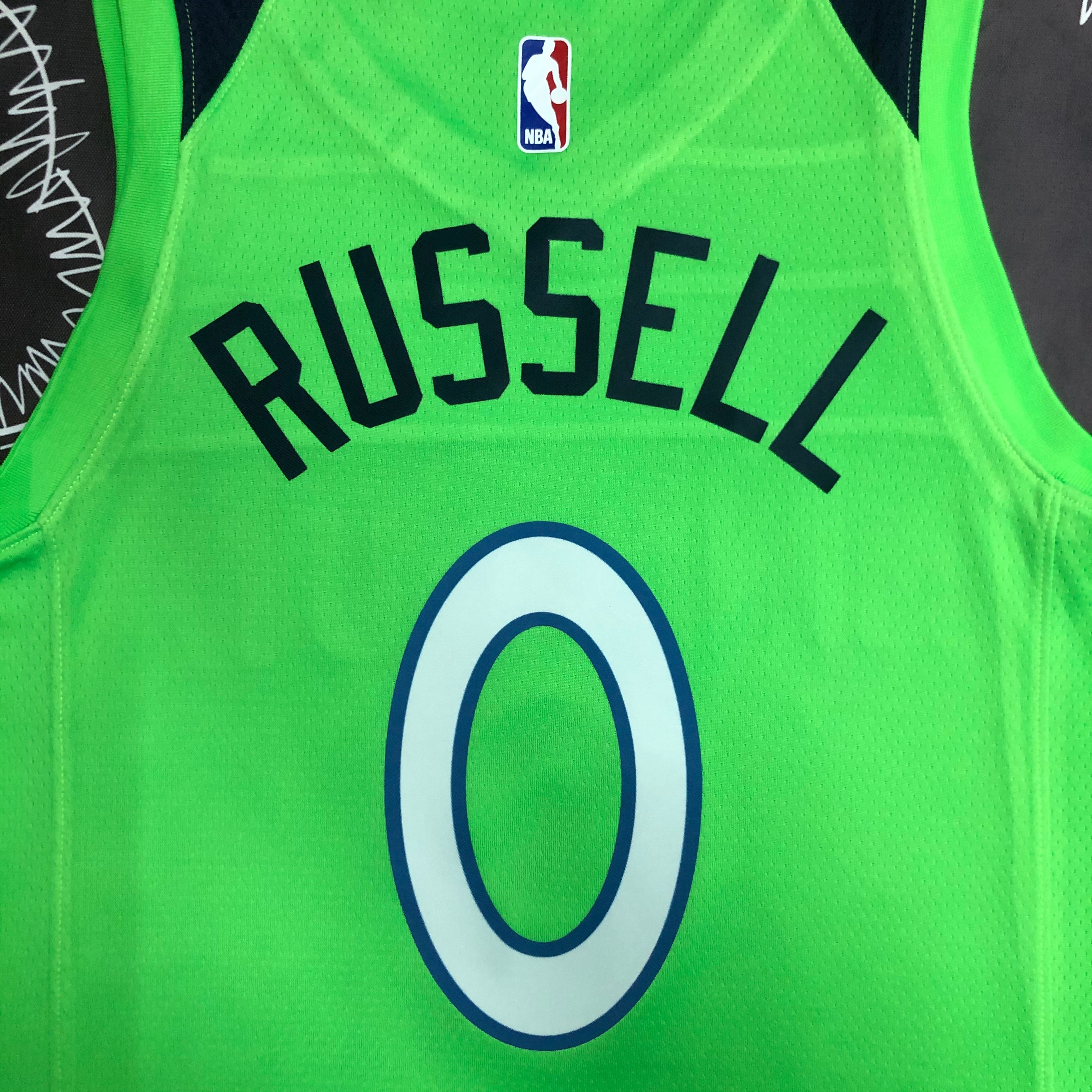 MINNESOTA TIMBERWOLVES GREEN  NO.0 RUSSELL