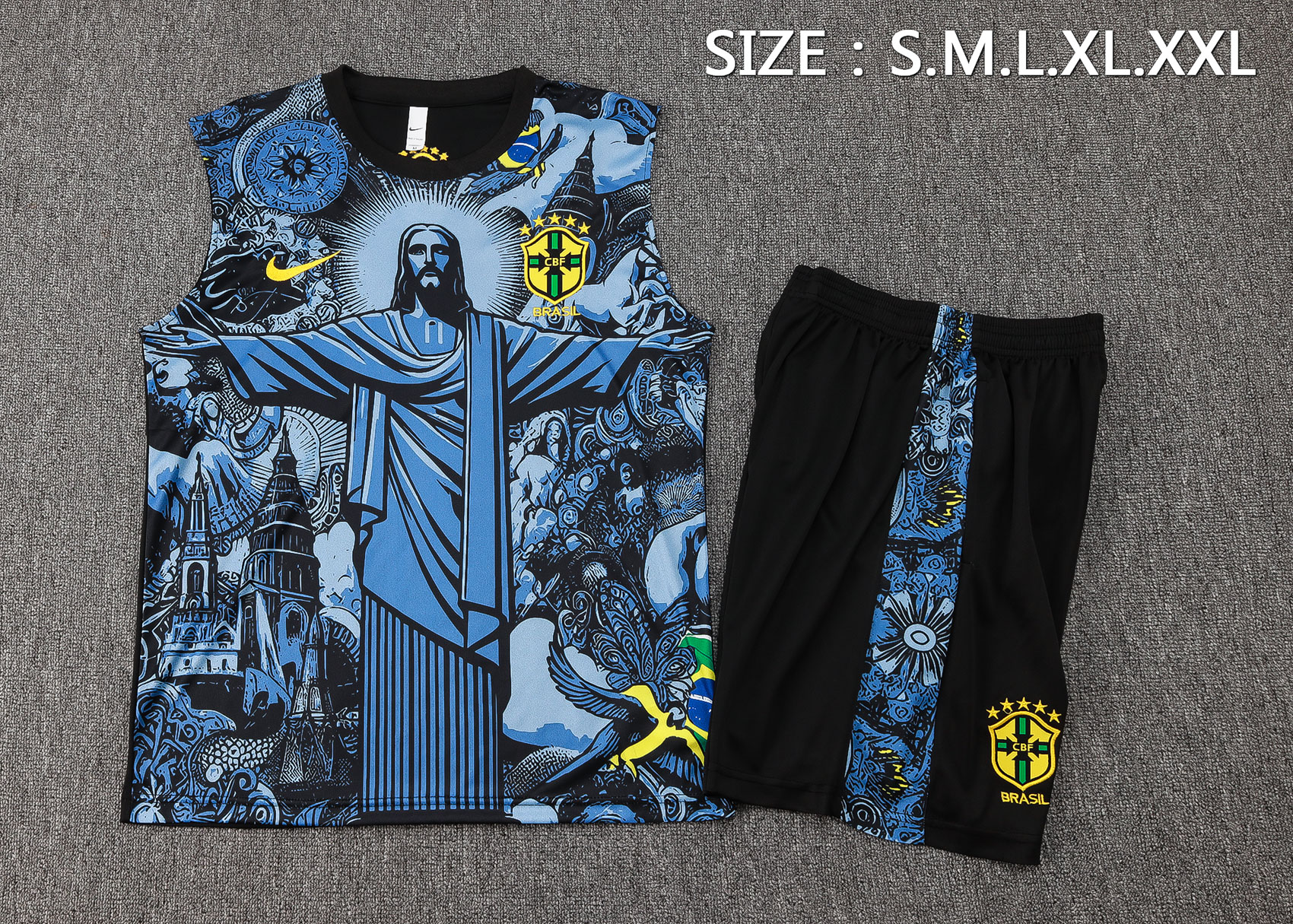 Brasil Sleevesless Training Suit Blue D1217