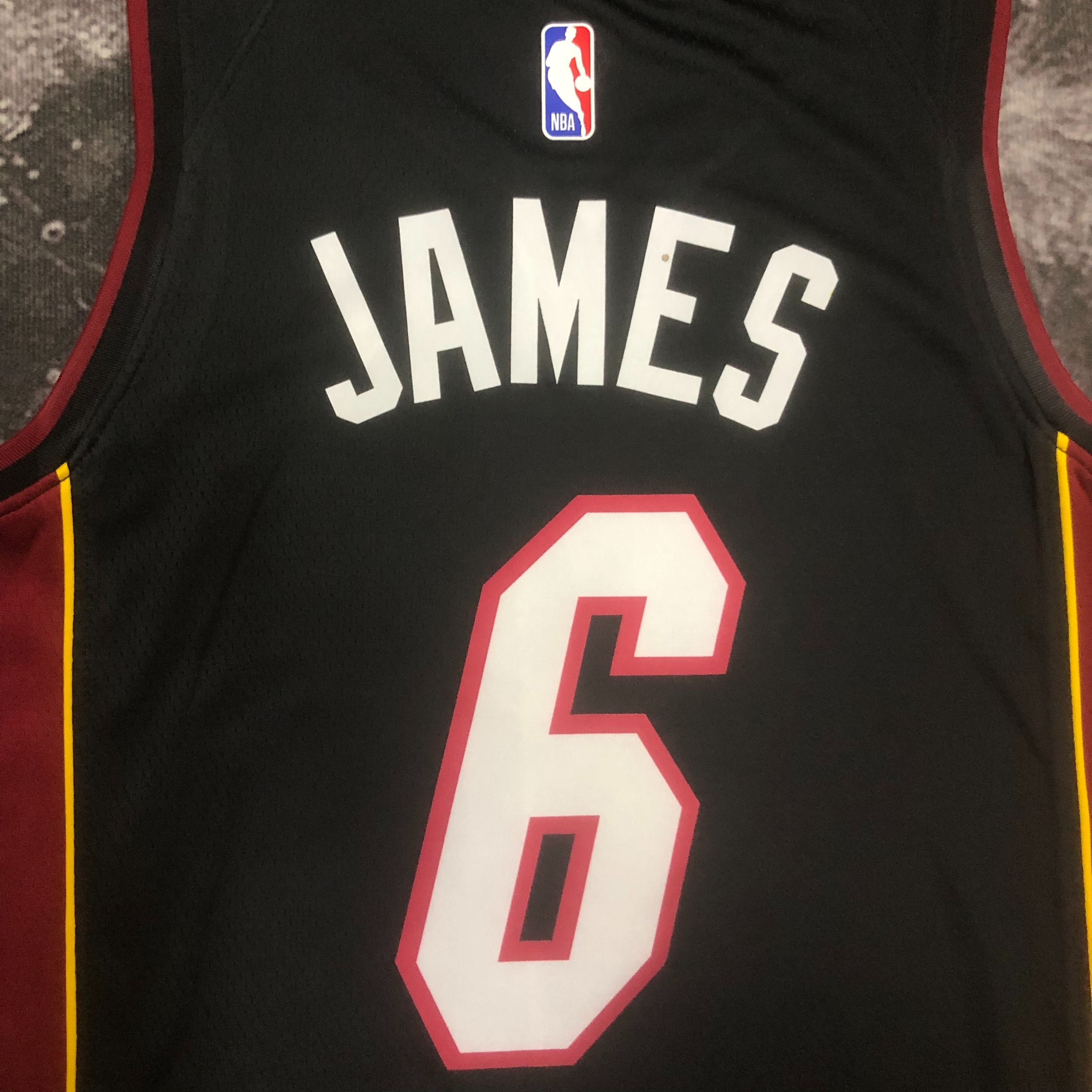 23 Season Miami Heat Black  No.6 James
