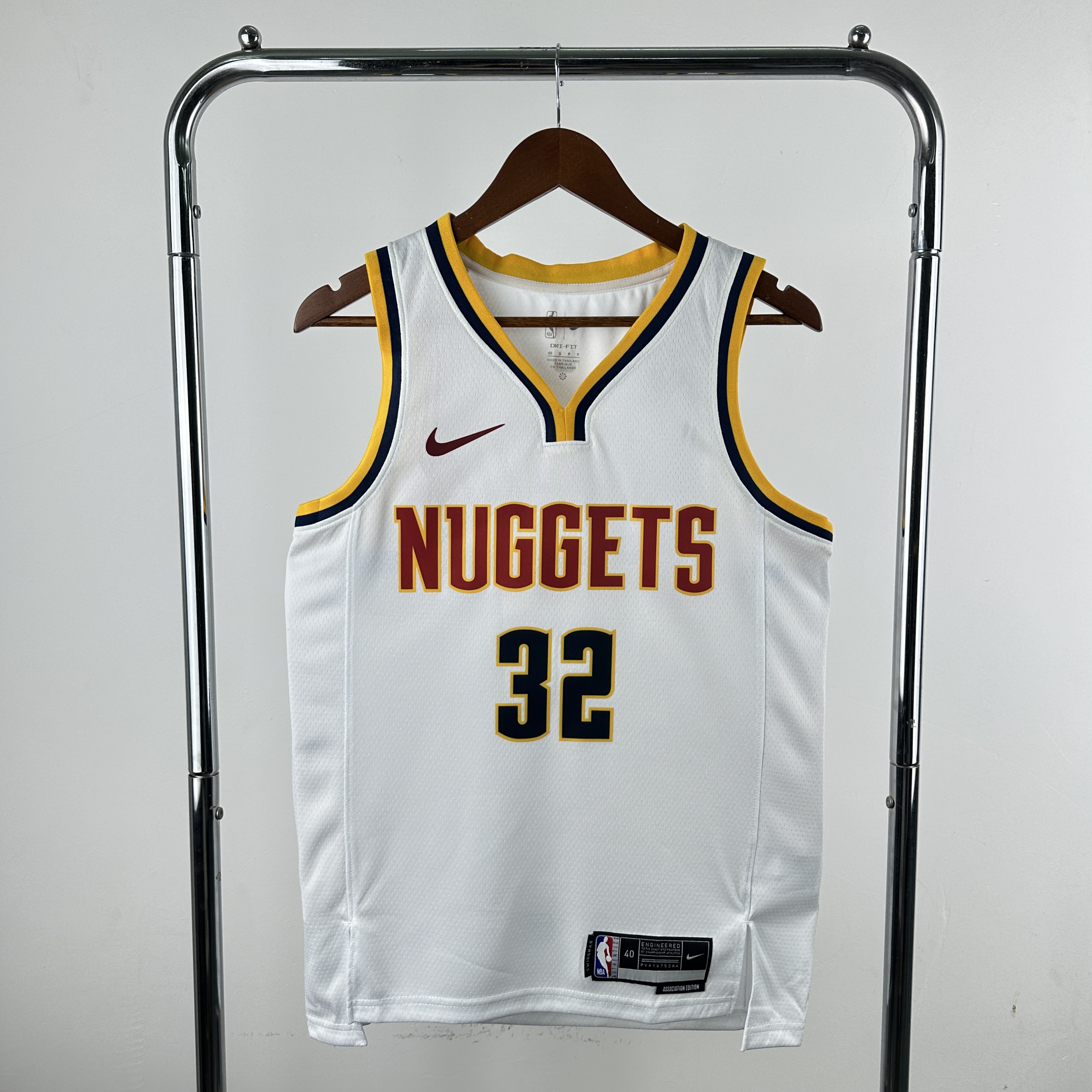 23 Season Denver Nuggets White  No.32