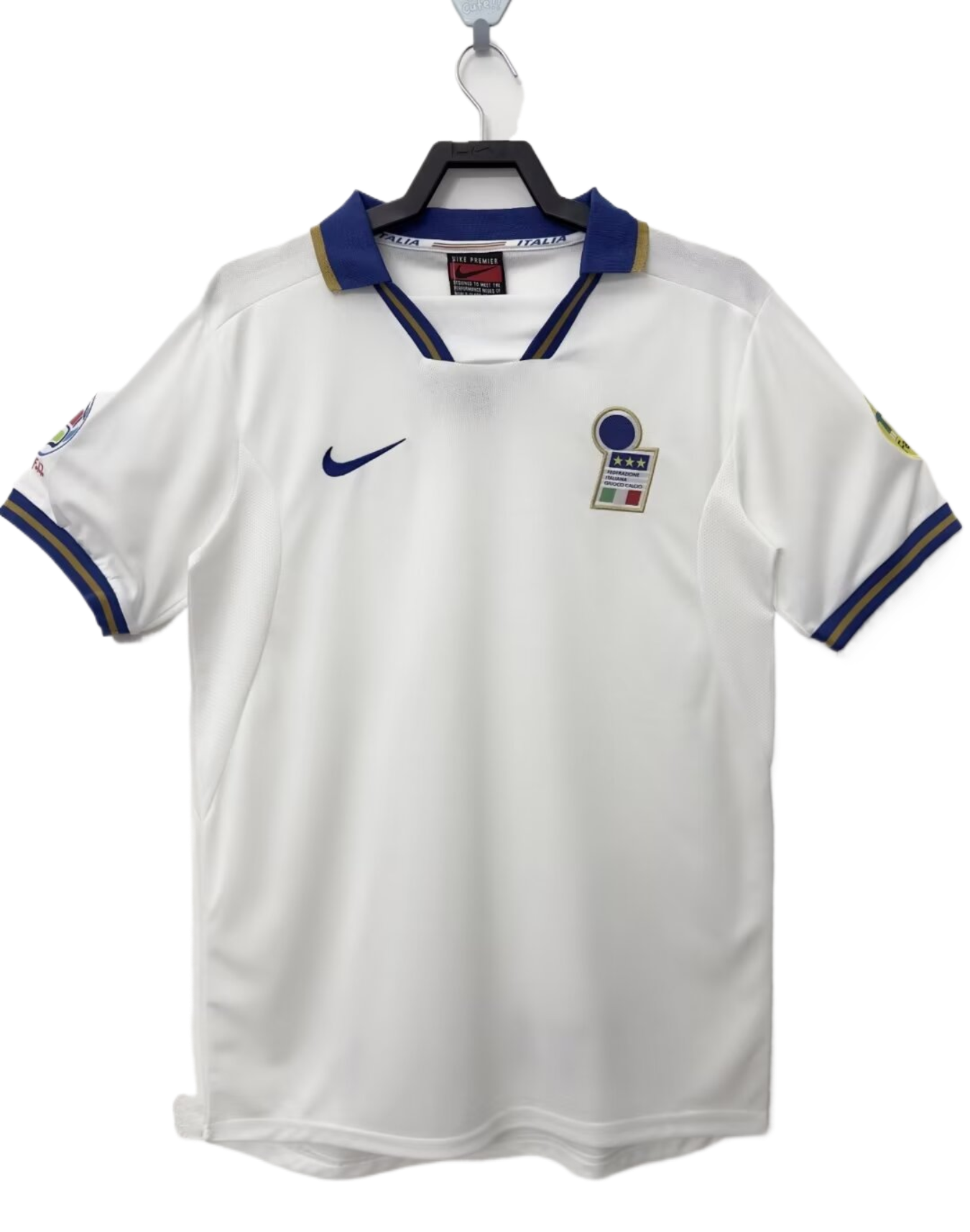 Retro  Italy 1996 Away White with badges